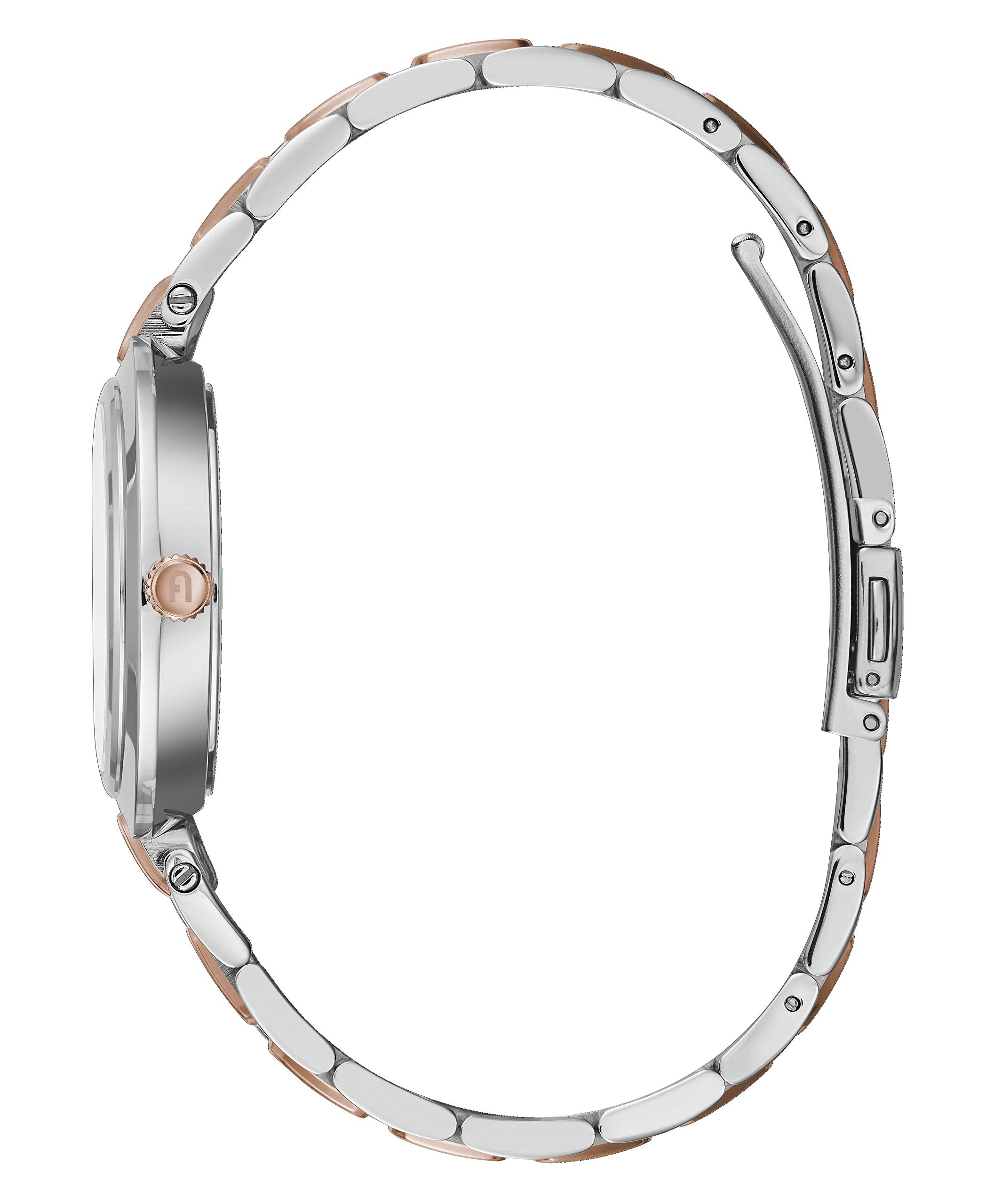 Furla Women's Elegant Dress Watch with Silver & Rose Gold Case - Model WW00002004L5 | Perfect for Office, Formal Events & Special Occasions