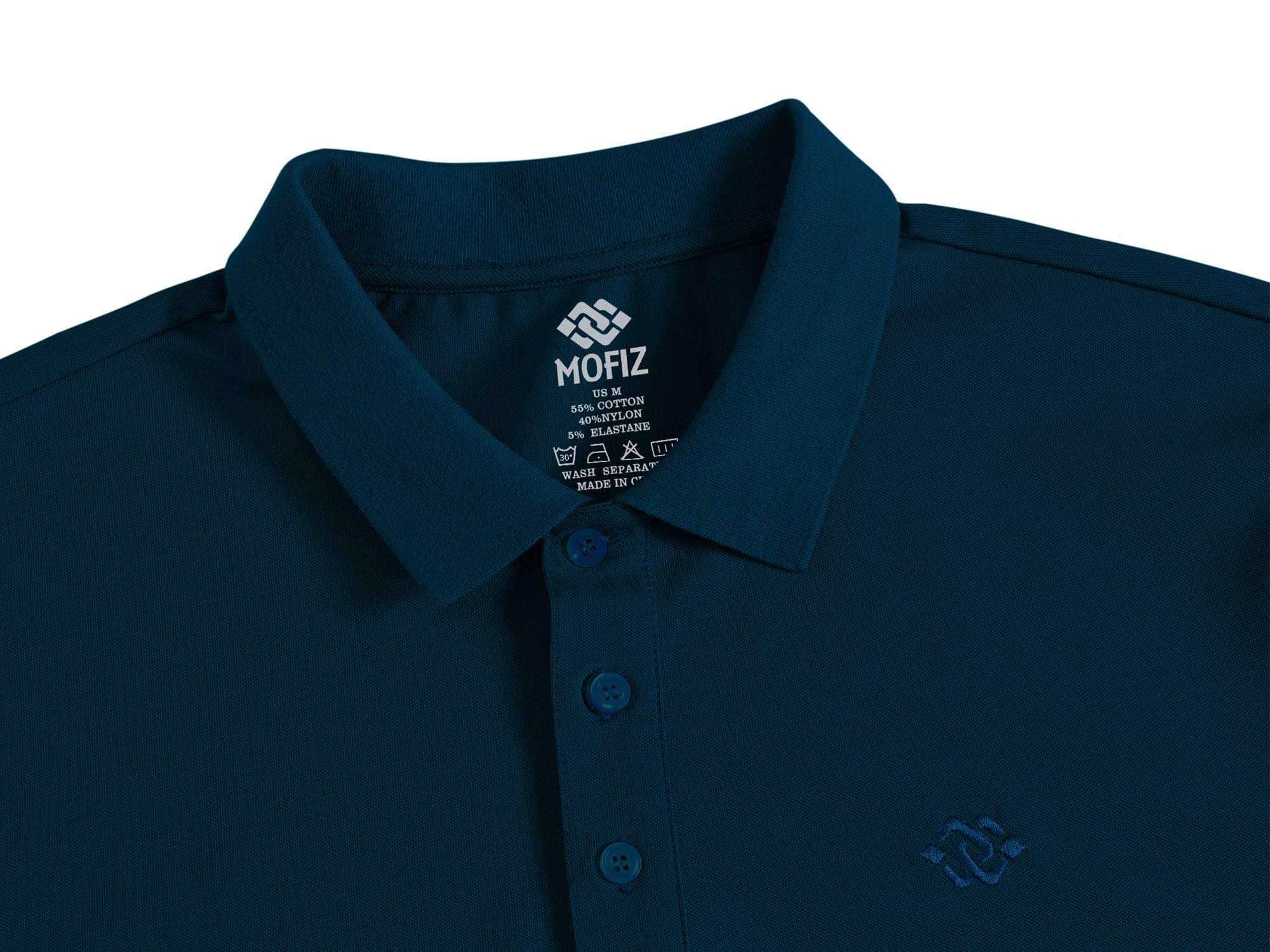 MoFiz Men's Long Sleeve Polo Shirts - Breathable Golf & Sports Shirt with Comfort Fit - Classic Jersey Top for Golfing, Casual Wear & Outdoor Activities