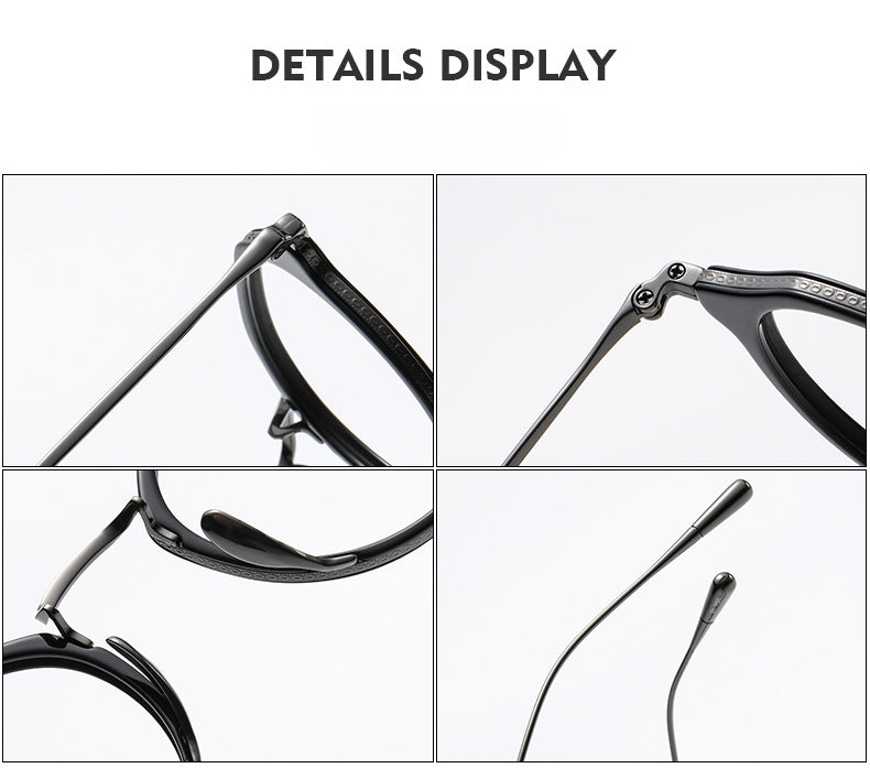 Vintage Titanium Geometric Eyeglasses Frames KMN1113 - Lightweight Durable Eyewear for Men & Women - Perfect for Reading, Fashion, and Everyday Use