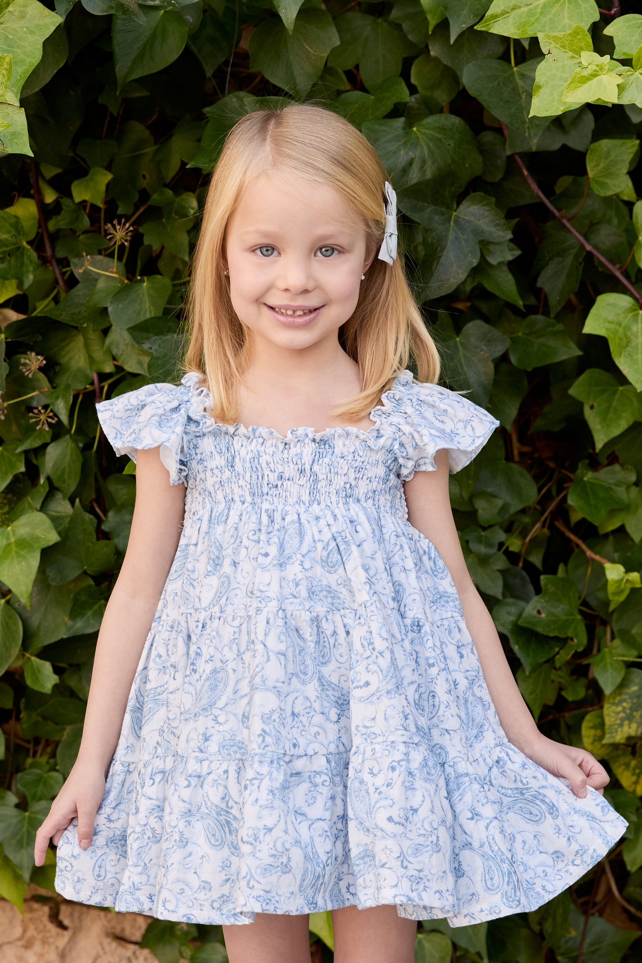 Winifred Blue Paisley Dress for Women | Floral Print Summer Maxi Dress | Perfect for Beach Vacations, Weddings & Date Nights