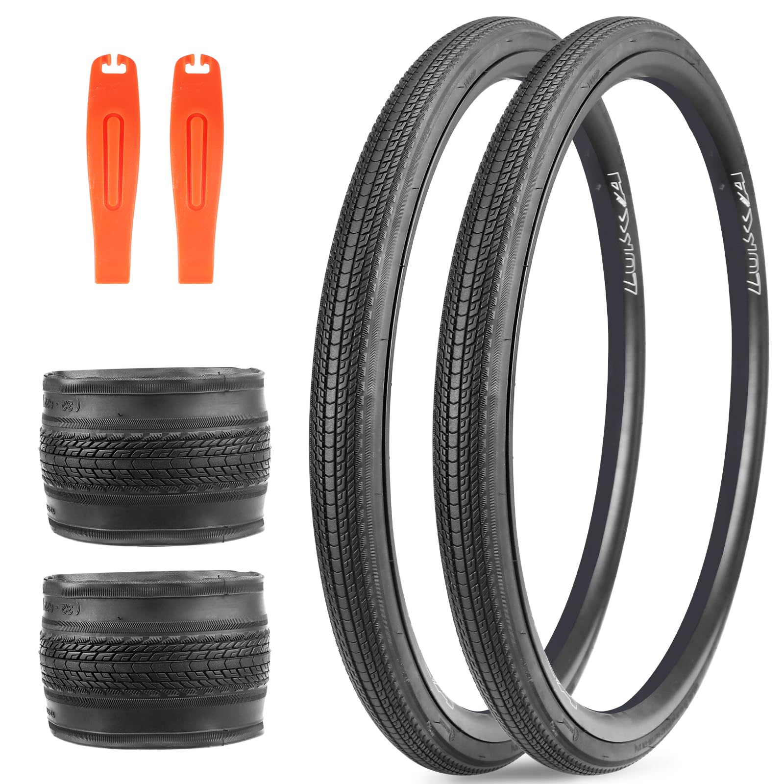 MEGHNA 700C Road Bike Tires - Foldable 700x28C/32C/35C Fast Rolling Replacement Tires for Road Racing, Fixed Gear, Gravel & Hybrid Bikes | Durable & Lightweight for Commuting, Training & Long-Distance Cycling