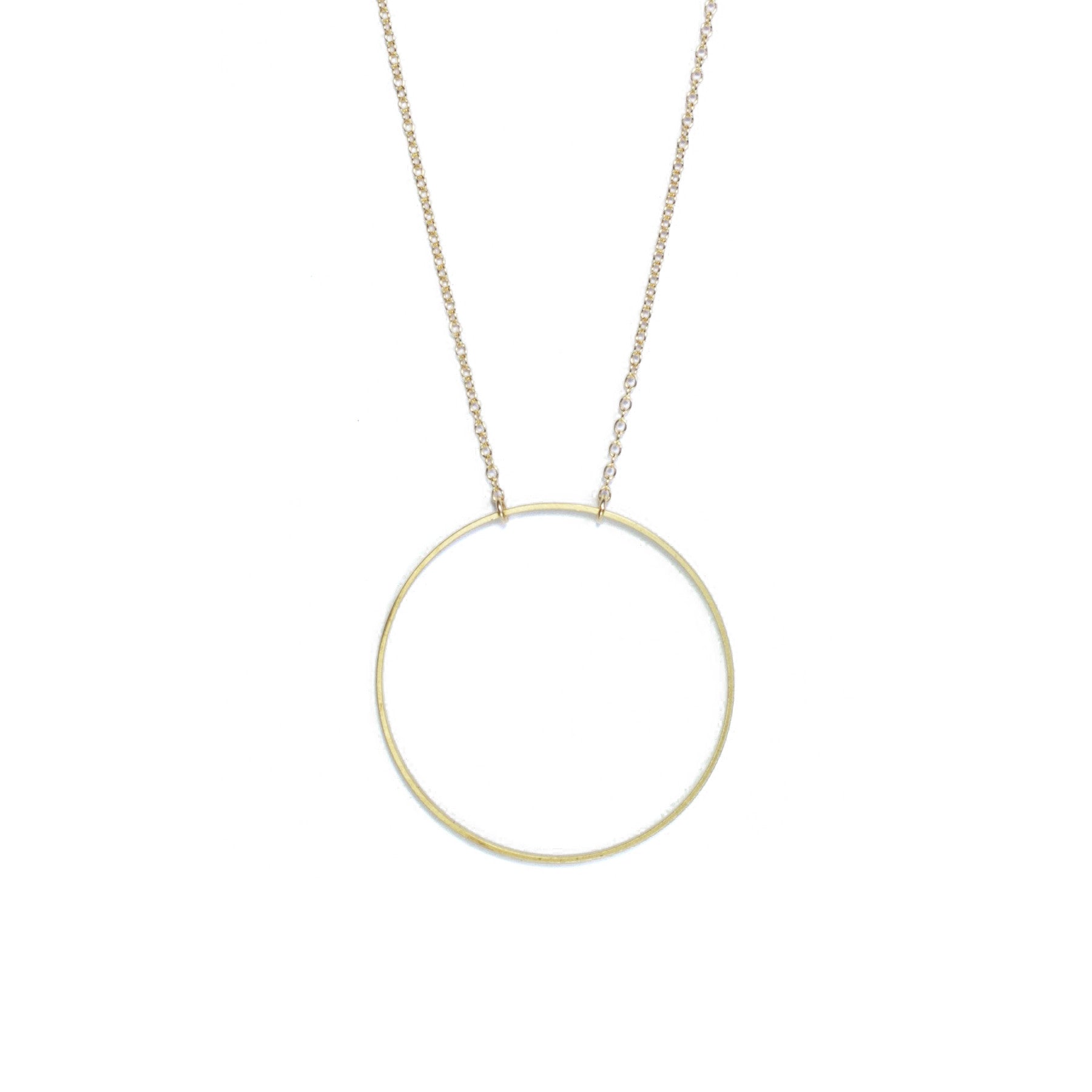 Elegant Large Circle Pendant Long Necklace for Women - Perfect for Casual Wear, Office & Evening Outfits