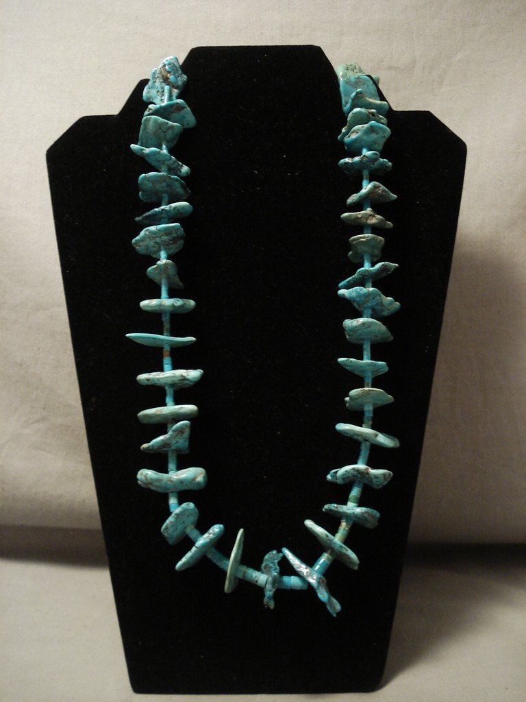 Vintage Navajo Native American Turquoise Necklace - 137g Chunky Nugget Jewelry for Women, Handmade Southwest Style, Perfect for Boho Fashion & Gift Giving