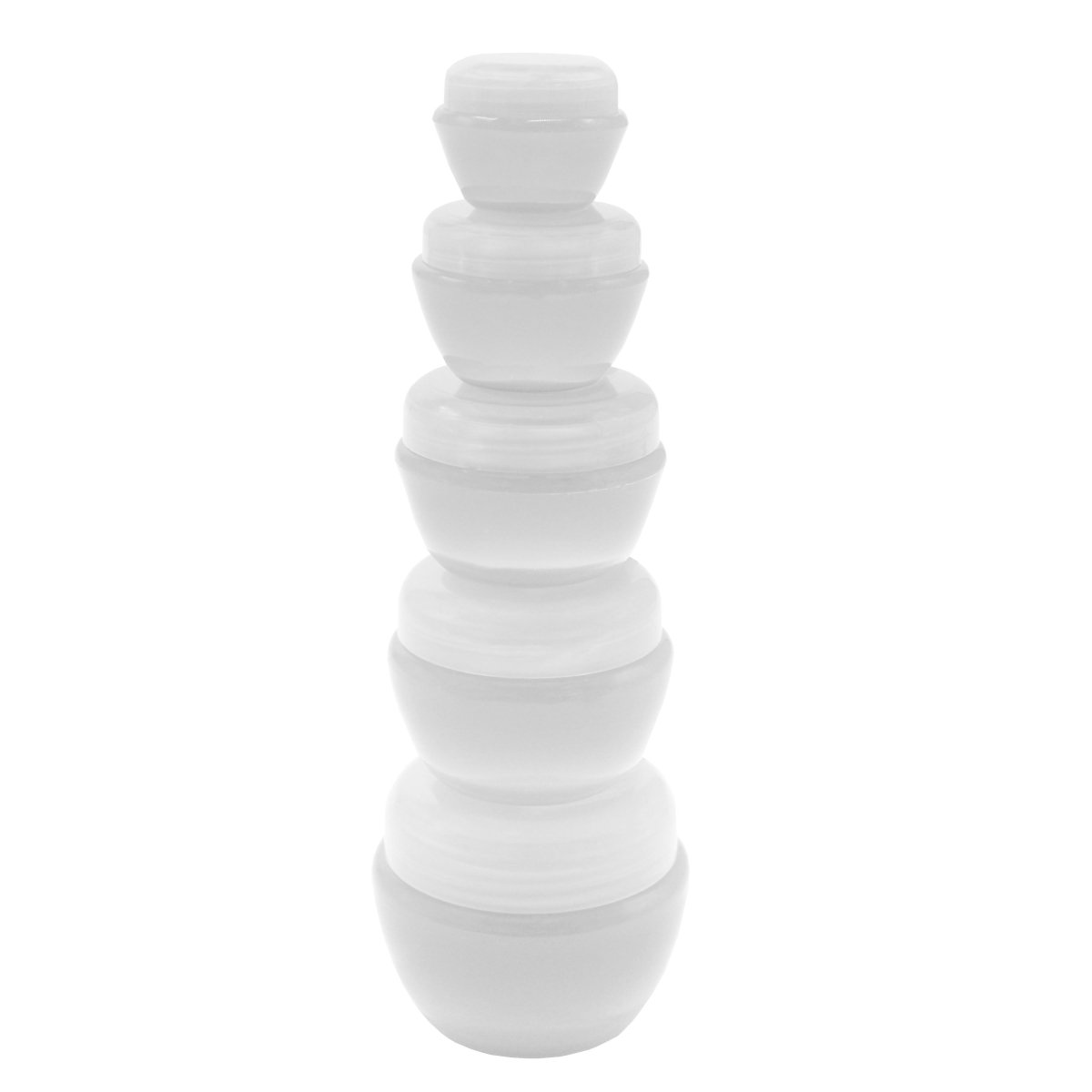 Premium Set of 5 Glass Pyramid Jars with Airtight Lids - Perfect for Spice Storage, Herb Organization, and Kitchen Decor | Ideal for Home, Restaurant, and Gift Use
