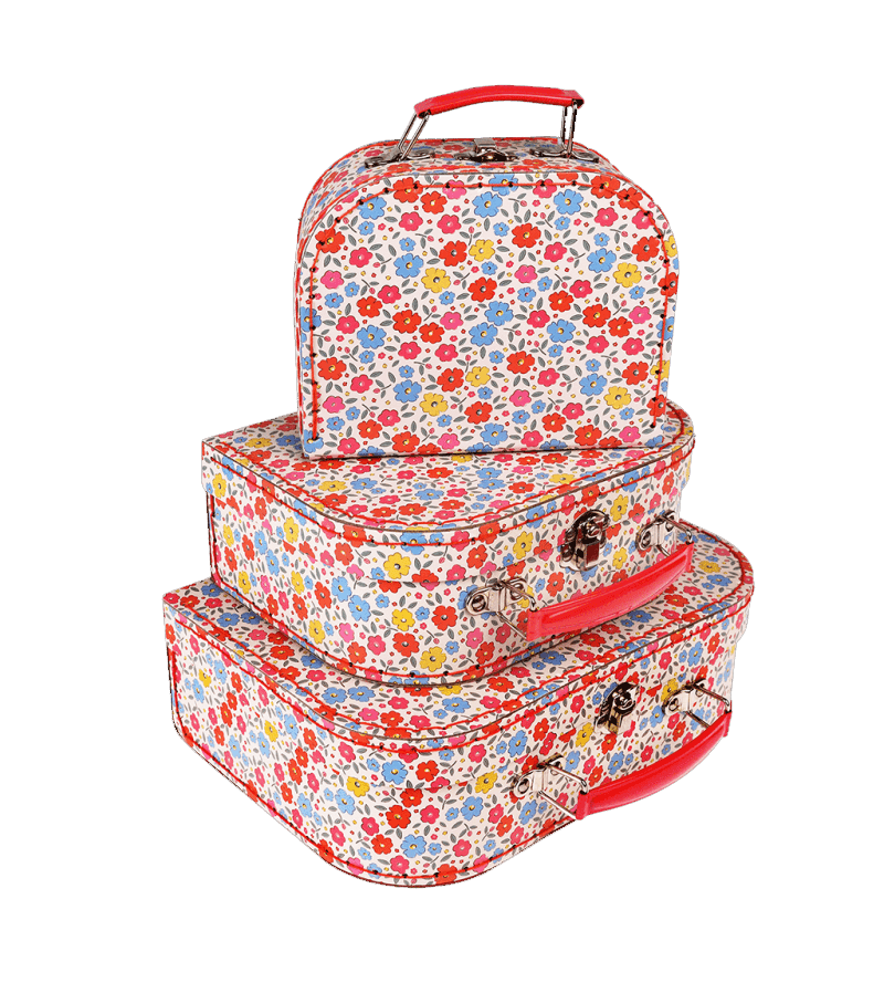 Stylish Floral Print Tilde Suitcase - Perfect for Travel, Vacation & Business Trips | Durable & Lightweight Luggage