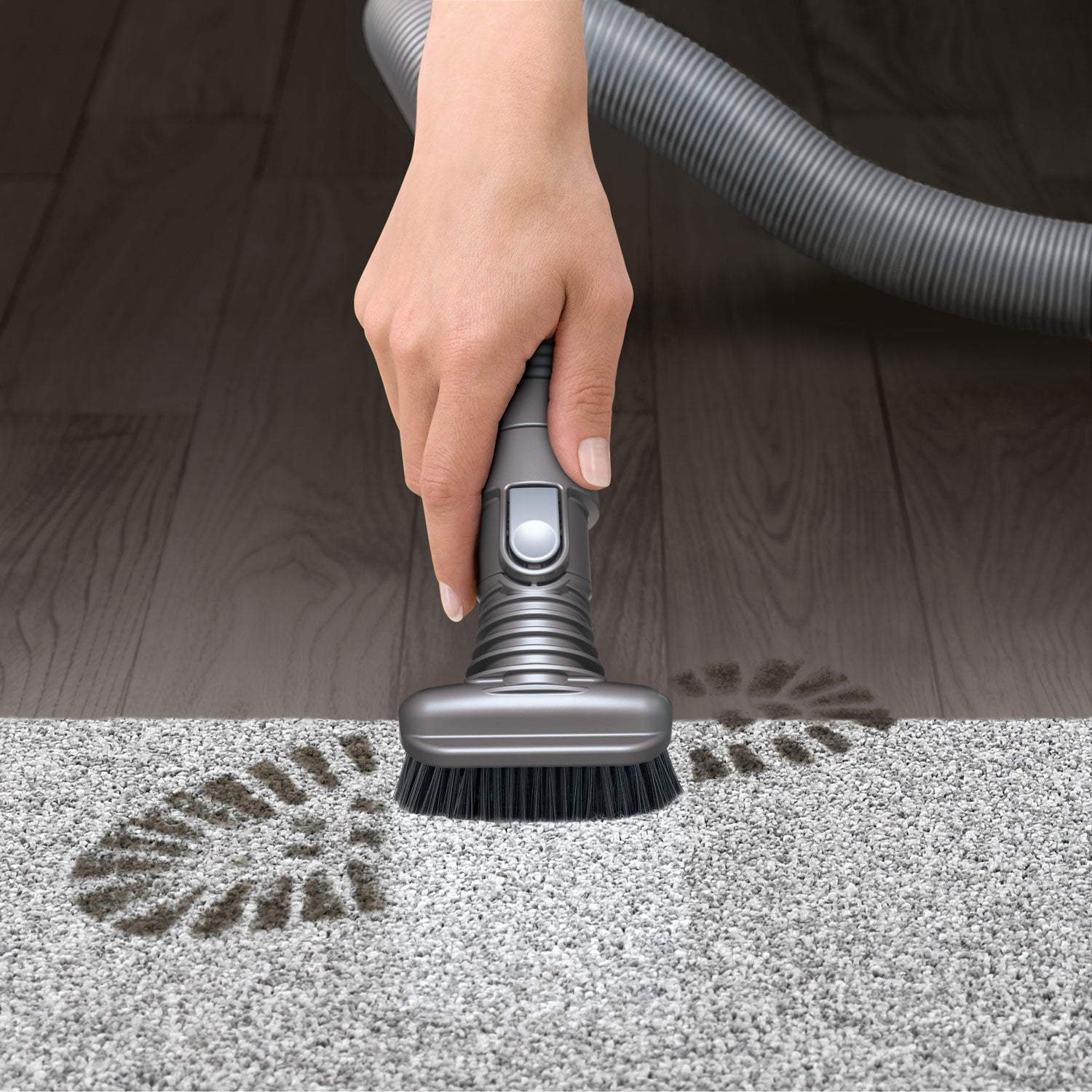 Original Dyson Stiff Bristle Brush - Replacement Cleaning Tool for Dyson V5, V6, V7, V8 Vacuums - Deep Cleaning Hard Floors & Carpets - Perfect for Pet Hair Removal & Home Maintenance