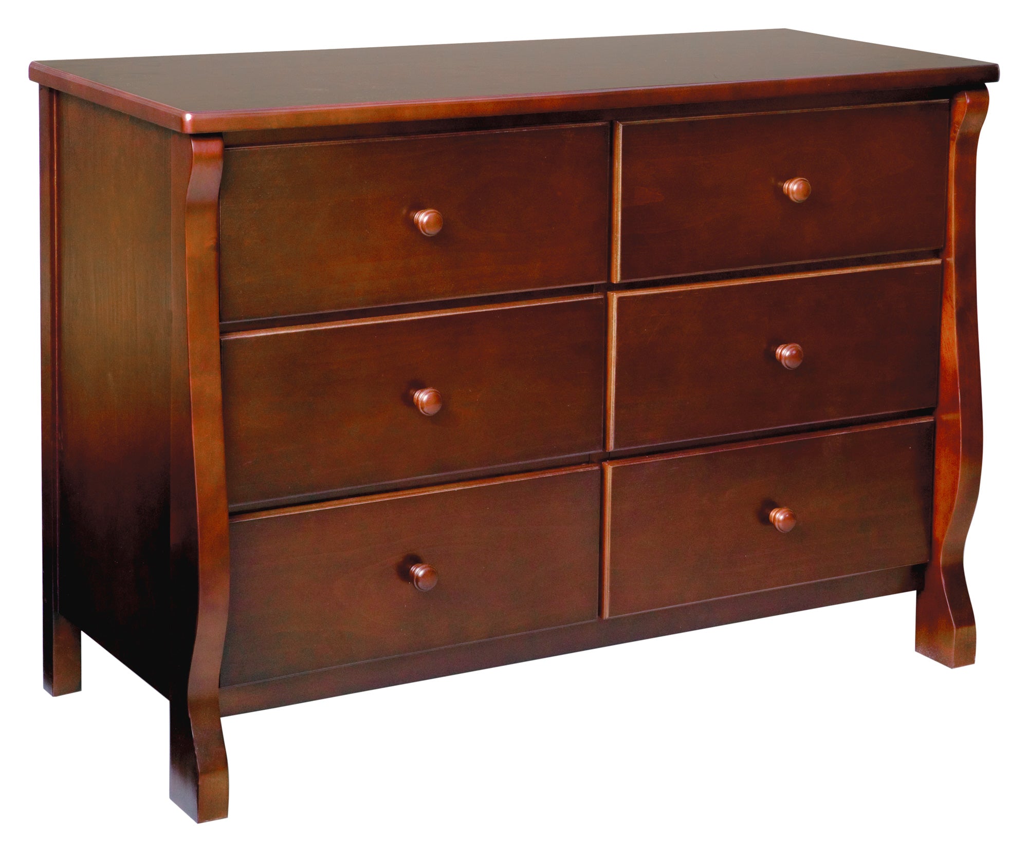 Elegant Canton Eclipse Dresser - Modern Wooden Bedroom Dresser with 6 Drawers, Vintage Style Storage for Bedroom, Living Room, and Office Organization