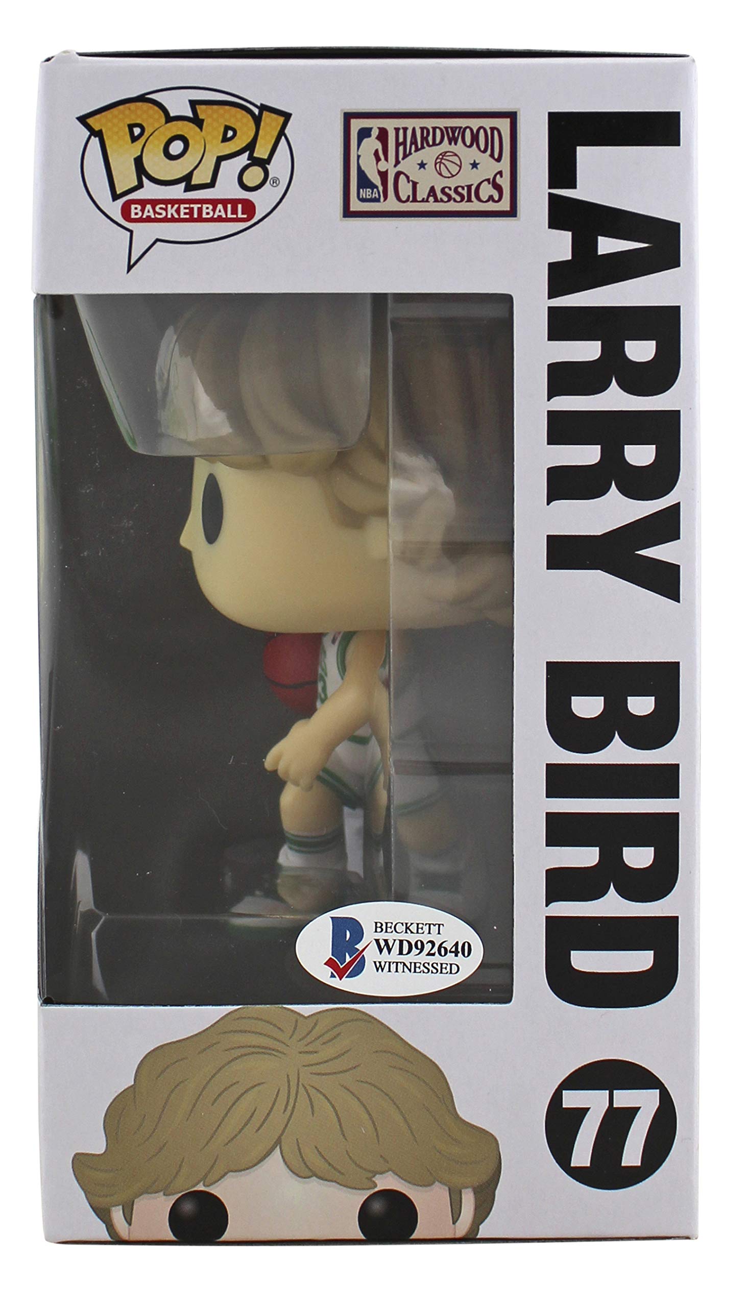 Authentic Larry Bird #77 Signed Funko Pop Vinyl Figure - Boston Celtics Legend - BAS Witnessed COA - Perfect for NBA Collectors, Celtics Fans & Sports Memorabilia Displays