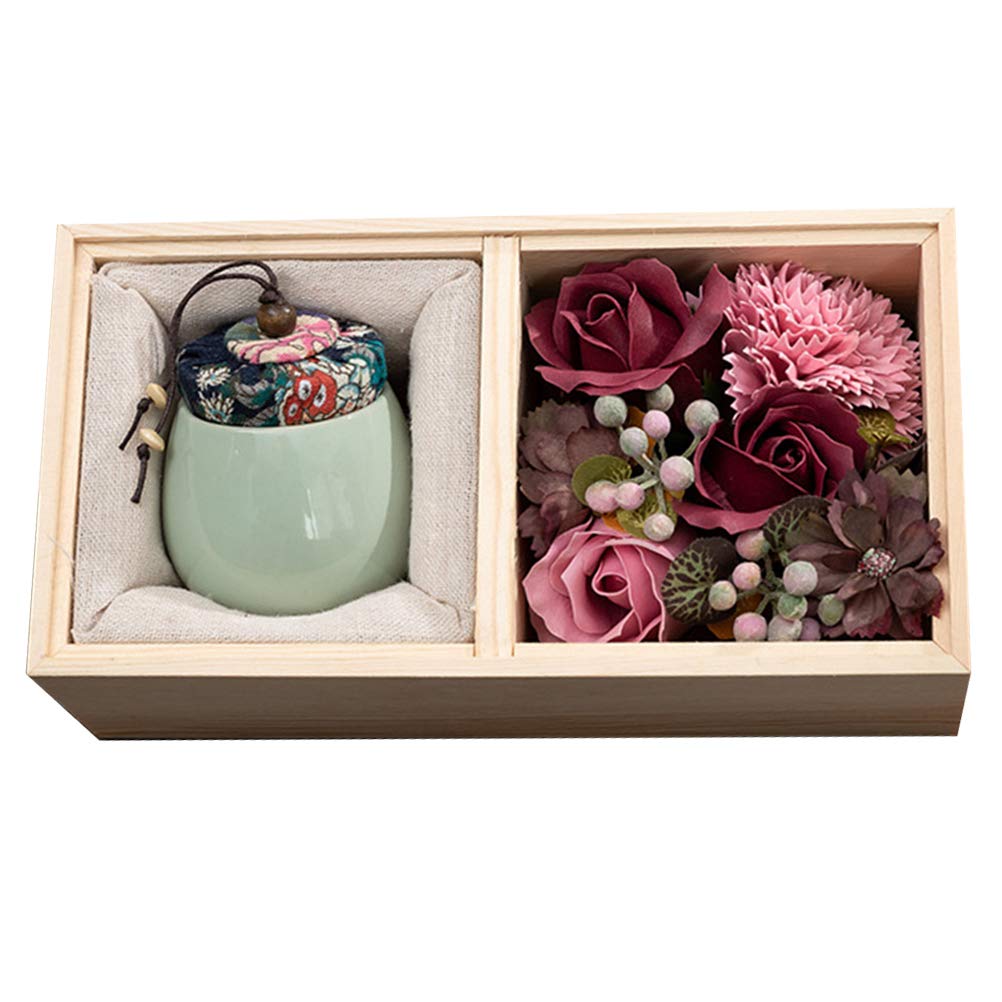 INOOMP Creative Aromatherapy Candle Set - Stylish Scented Soap Flower Candles for Home Decor, Mother's Day Gift, Relaxation & Stress Relief (Green) - Perfect for Bedroom, Bathroom, Office & Spa