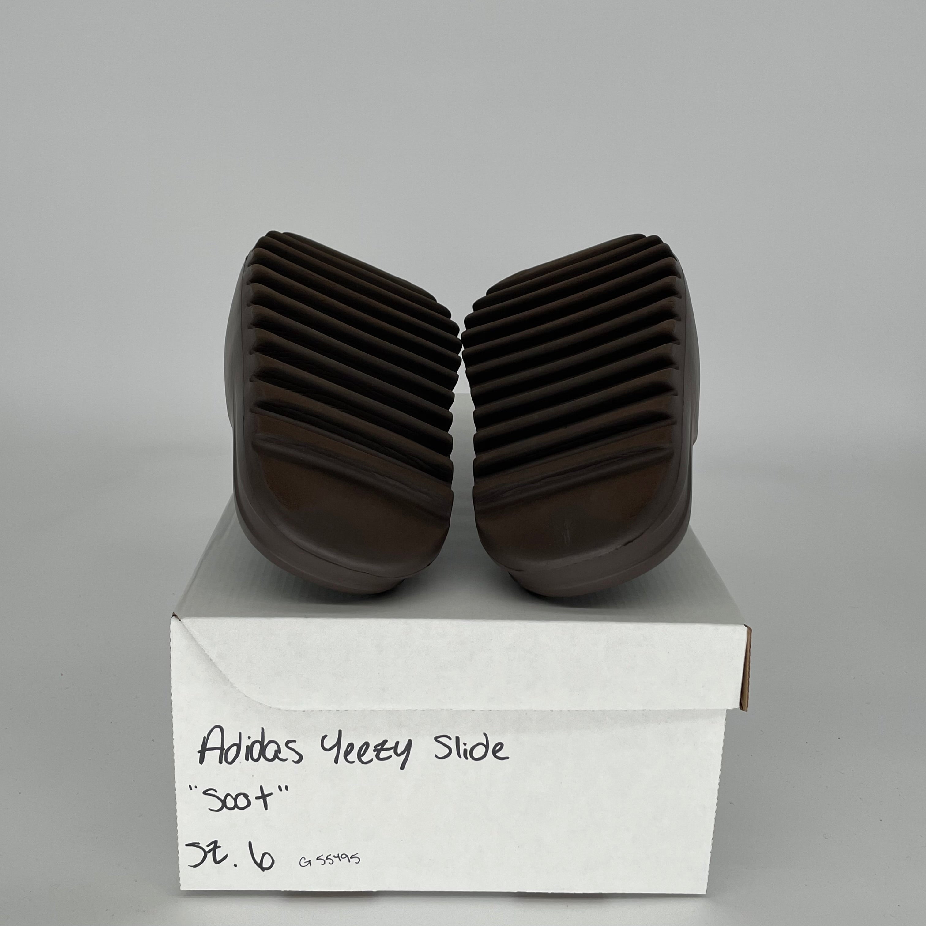 Adidas Yeezy Slide Soot - Size 6 (G55495) | Comfortable Unisex Slides for Men & Women | Perfect for Beach, Pool, Gym & Casual Wear