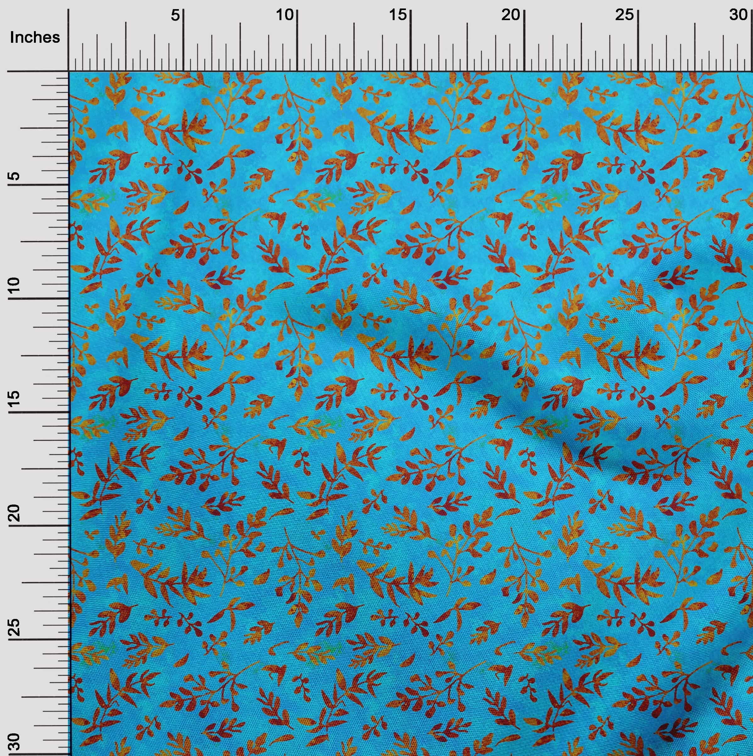 oneOone Viscose Jersey Aqua Blue Batik Fabric by The Yard - 60 Inch Wide Printed Sewing Material for DIY Clothing, Dresses & Home Decor Projects