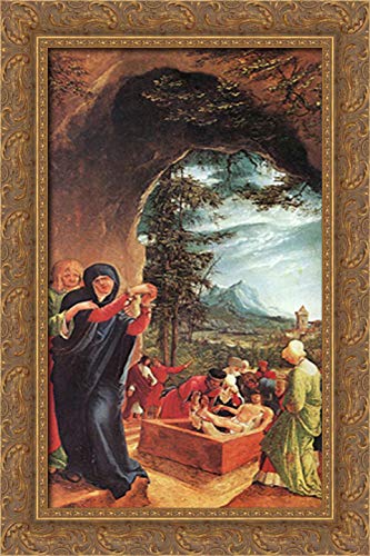 Denys van Alsloot The Entombment 16x24 Inch Gold Ornate Wood Framed Canvas Art - Perfect for Living Room, Bedroom & Office Wall Decor