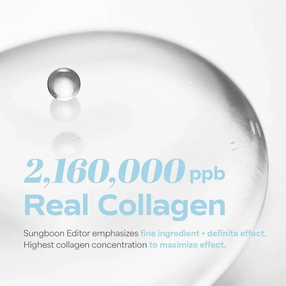 SUNGBOON EDITOR Deep Collagen Hyaluronic Acid B5 Hydrating Face Mask 37g (1 Pack) - Intense Moisturizing for Dry & Sensitive Skin, Perfect for Nighttime Skincare Routine