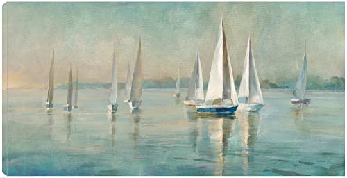 Sailboats at Sunrise Crop