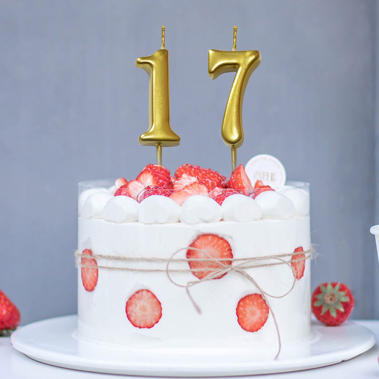 10-Pack Gold Number Candles for Birthday Cakes - Elegant Numeric Cake Toppers for Kids & Adults - Perfect for Birthday Parties, Weddings & Celebrations (Set of 10)