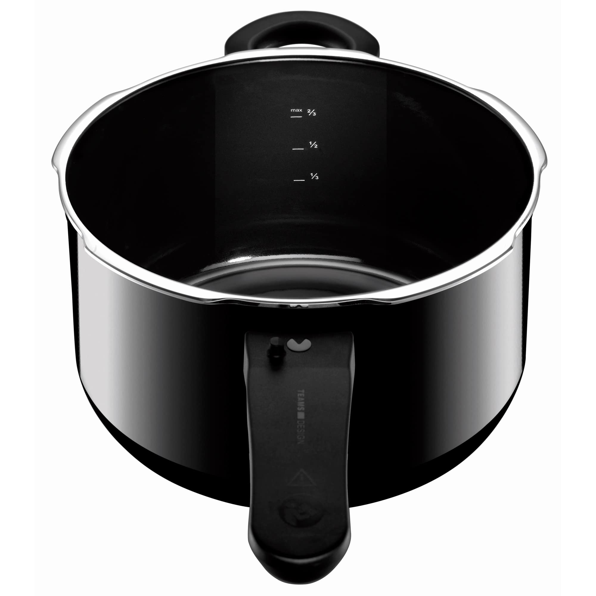 Silit Sicomatic® T-Plus 2.5L Pressure Cooker - 18 cm Black German-Made Induction-Compatible Ceramic Cookware for Fast & Healthy Cooking | Perfect for Soups, Stews & Meal Prep