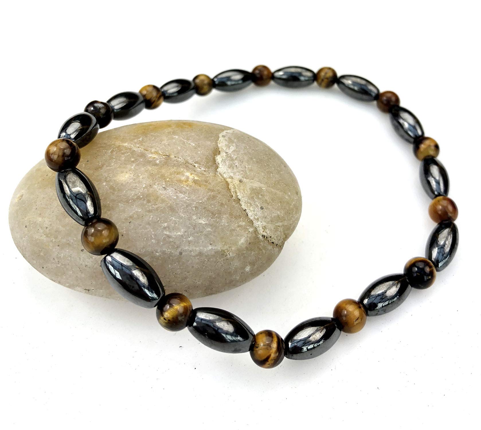 Purple Whale Hematite & Obsidian Stone Triple Protection Anklet for Women & Men - Adjustable Beaded Ankle Bracelet for Anxiety Relief, Spiritual Protection & Positive Energy - 9.5 Inches (Set of 2) - Perfect for Meditation, Yoga & Everyday Wear