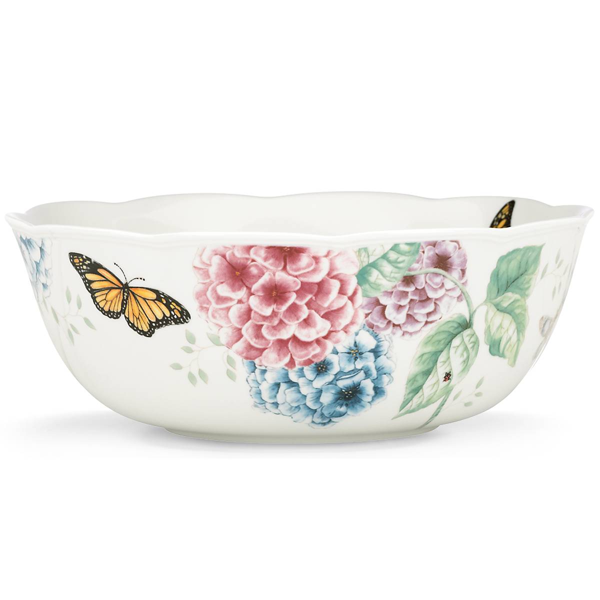 Butterfly Meadow Hydrangea Large Serving Bowl - 15