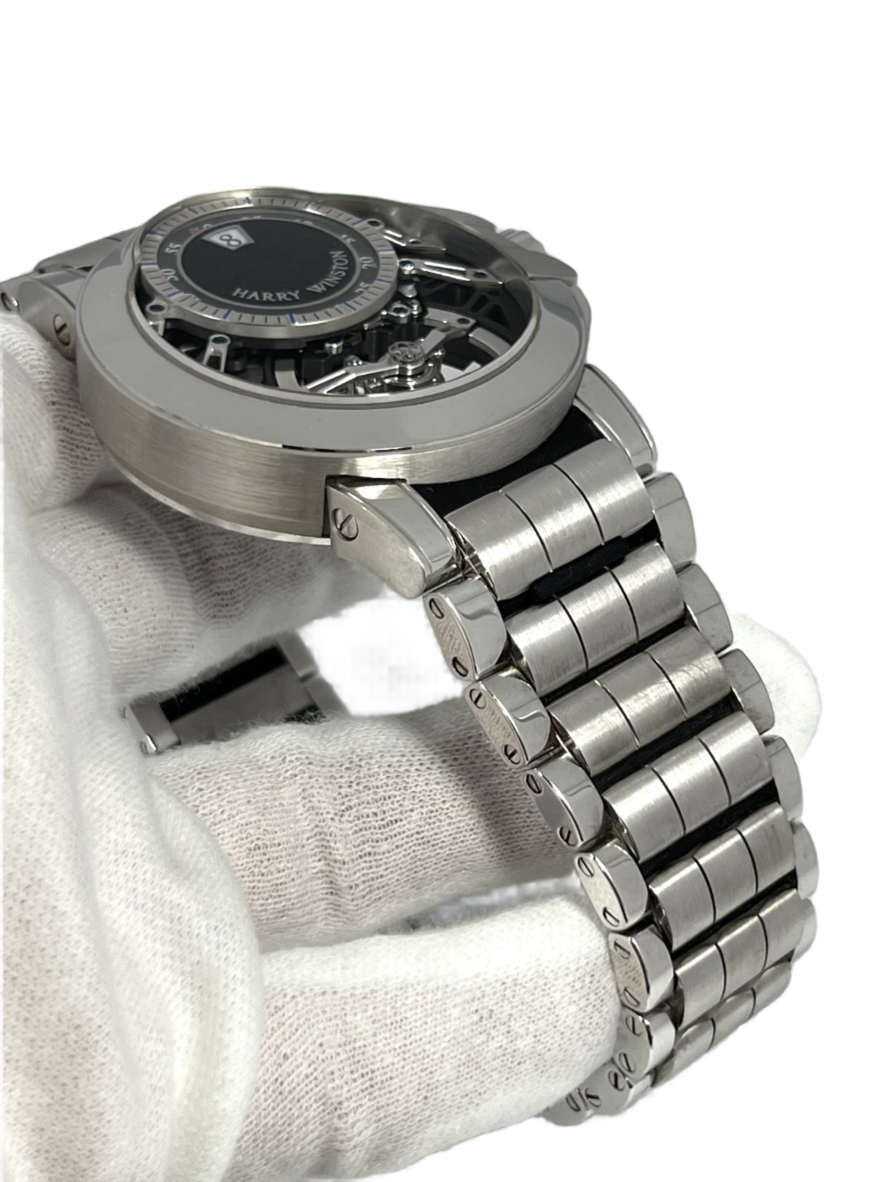 Harry Winston Ocean Tourbillon Jumping Hour White Gold Men's Watch - Luxury Swiss Timepiece for Collectors & Special Occasions - Perfect for Gala Events, Business Meetings & Exclusive Gatherings