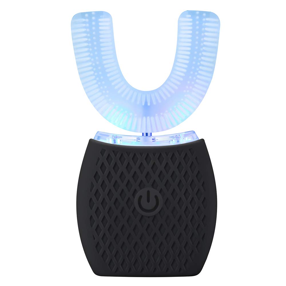 Ultrasonic Automatic Electric Toothbrush with Timer & Wireless Charging - 360° Deep Cleaning for Travel & Home Use (Black) - Perfect for Sensitive Teeth & Oral Care
