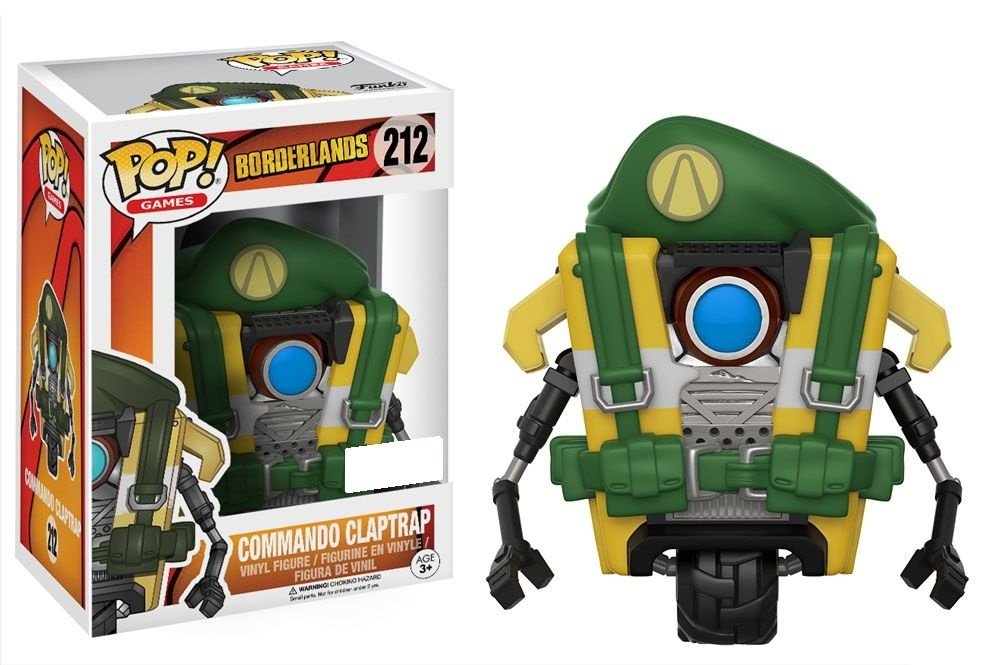 Funko Pop! Borderlands Claptrap Black Commando Exclusive 4-Inch Vinyl Figure - Collectible Gaming Merchandise for Fans | Perfect for Display, Gifts & Gaming Enthusiasts