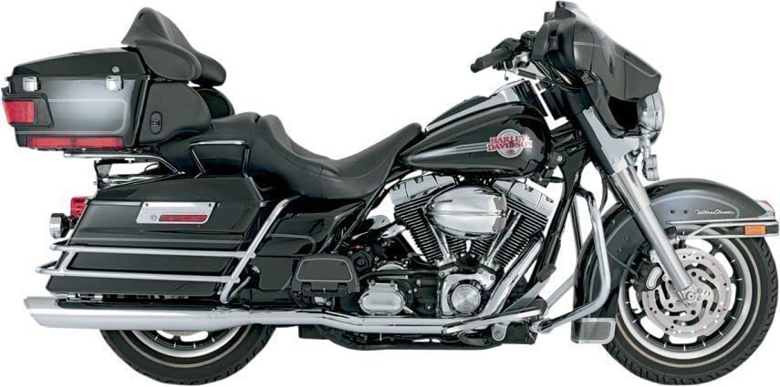 Vance & Hines Dresser Duals Exhaust Headers - Chrome Performance Pipes for 1995-2008 Harley Touring Models | Motorcycle Upgrade for Enhanced Sound & Power