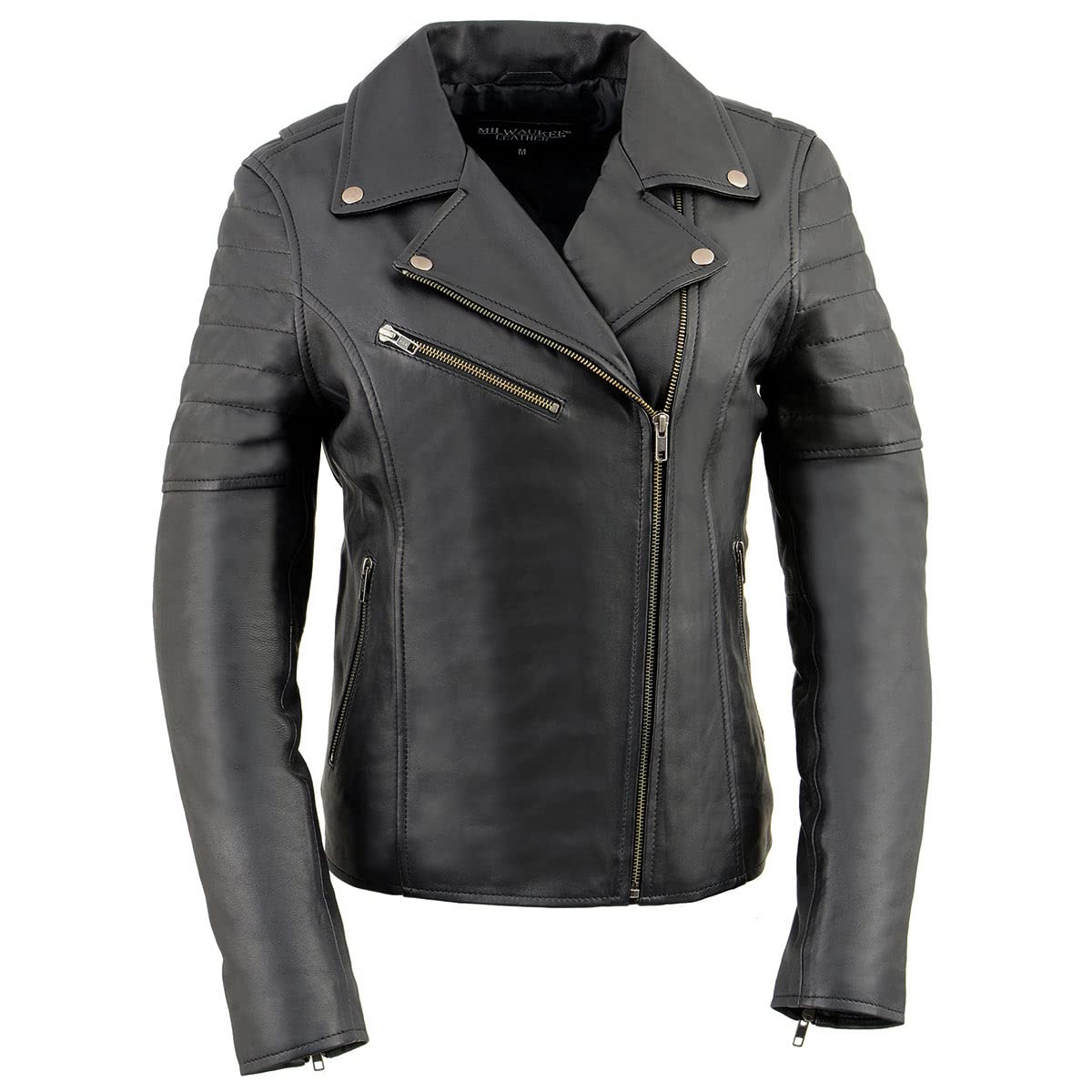 Milwaukee Leather SFL2870 Women's ‘Duchess’ Black Motorcycle Jacket - Stylish Biker Fashion for Casual Wear & Riding - Perfect for Motorcycle Enthusiasts & Everyday Outfits