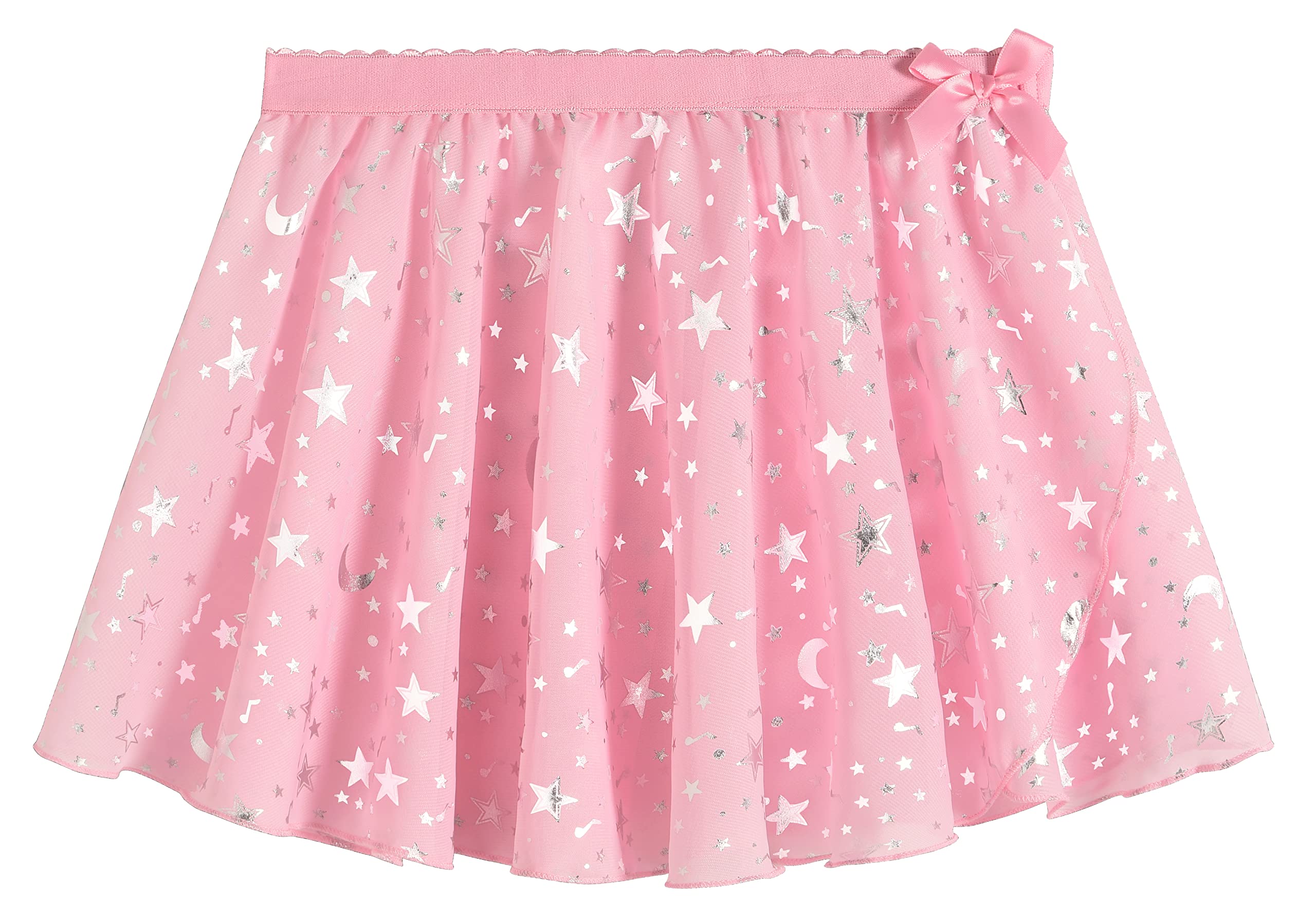 Girls Ballet Dance Skirt & Leotard Set - Sparkly Chiffon Wrap Skirt with Pull-On Design for Toddler & Kid Dancewear - Perfect for Ballet Class, Recitals & Performances