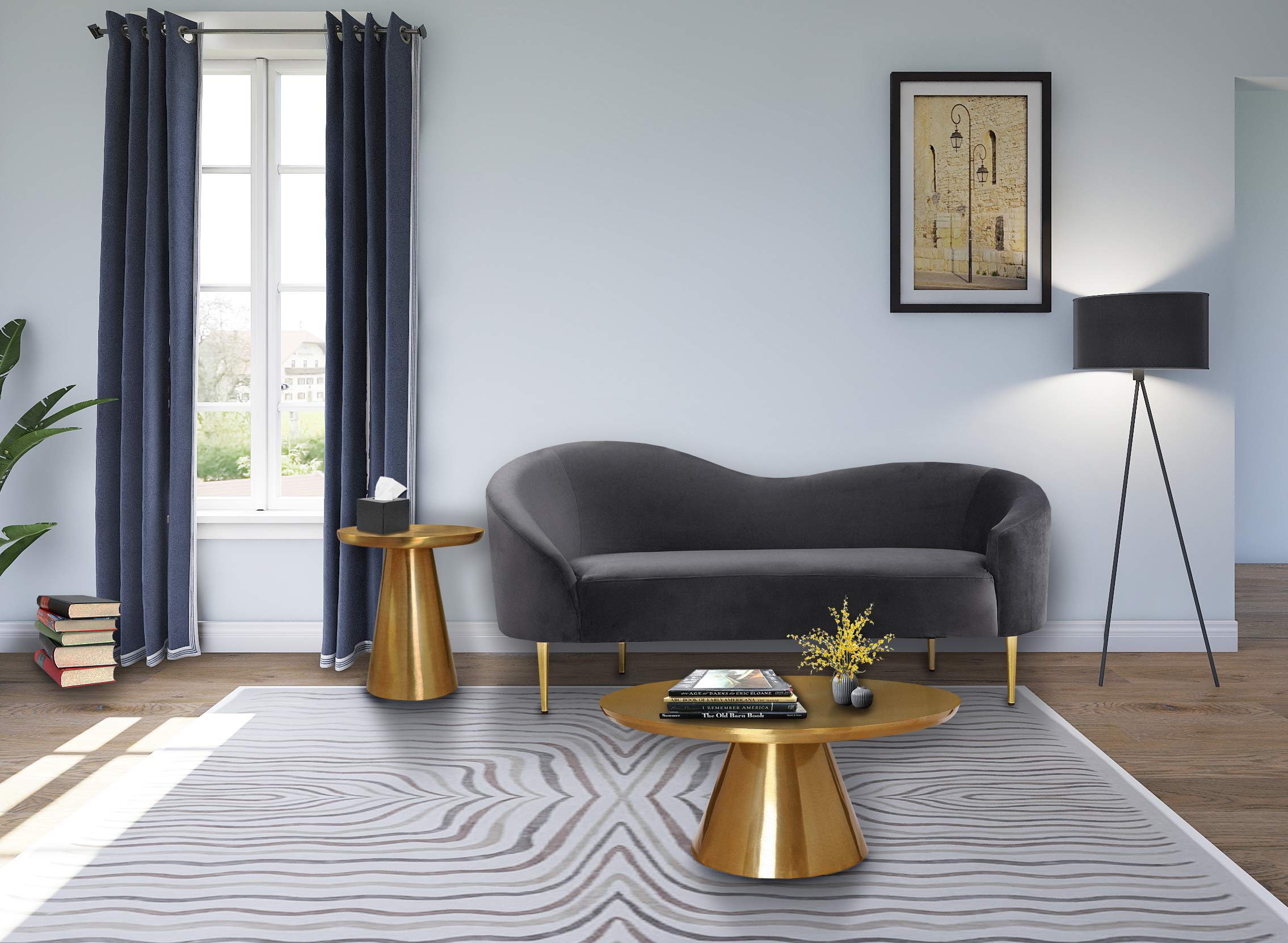 Modern Metal Coffee Table - Meridian Furniture Martini Collection 36