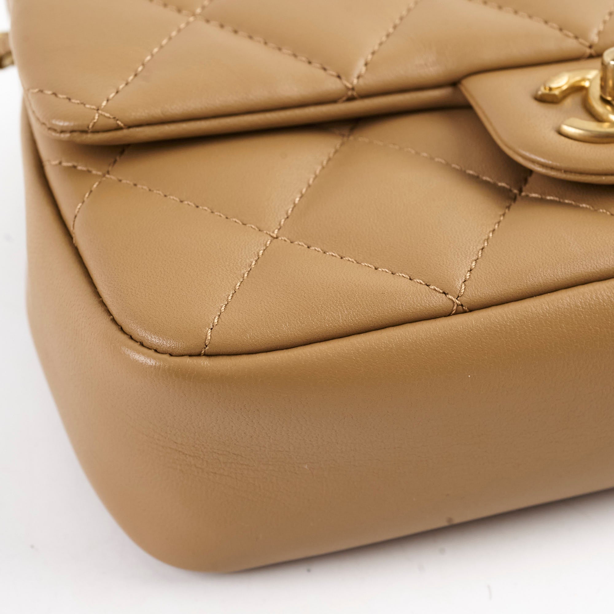 Authentic Chanel Seasonal Flap Bag in Dark Beige with Microchip - Luxury Designer Handbag for Women, Perfect for Parties, Date Nights & Special Occasions