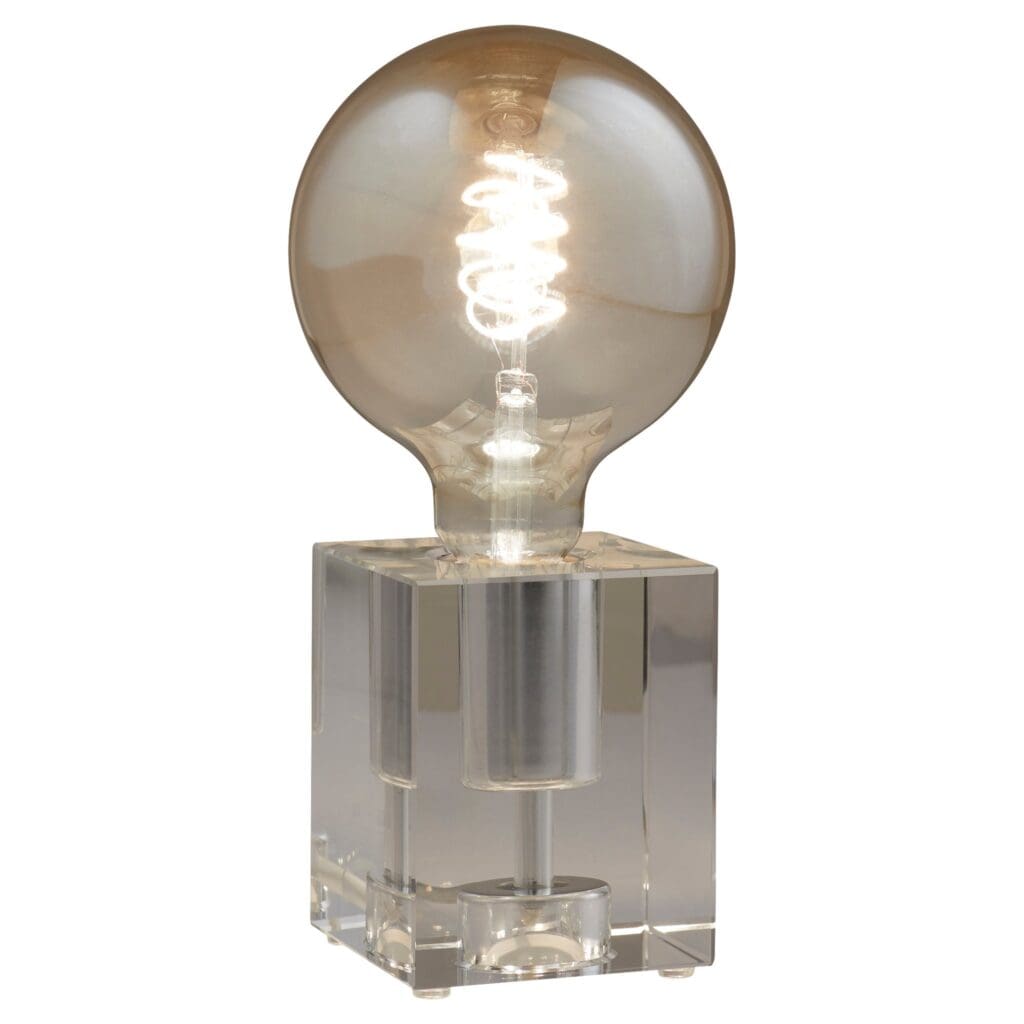 Cyan Design 11218 Translucent Clear Glass Table Lamp - Modern Home & Office Decor Lighting for Living Room, Bedroom, or Study
