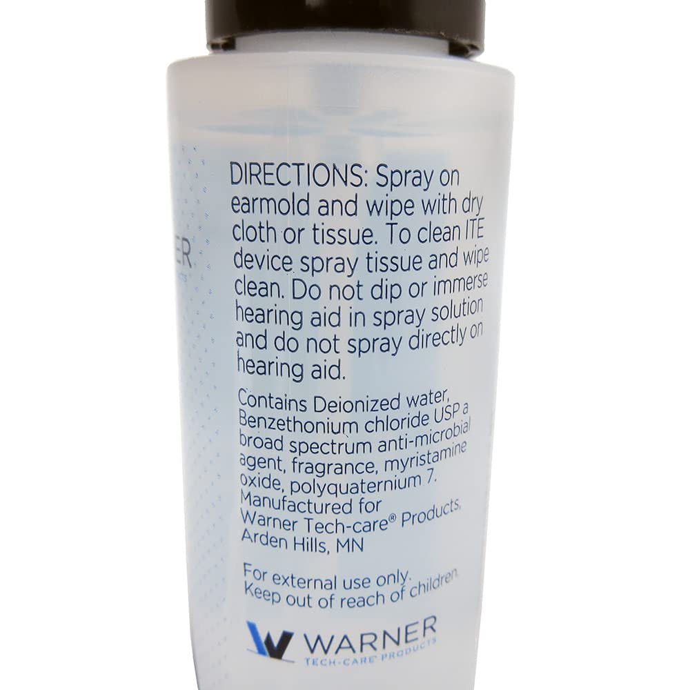 Alcohol-Free Earmold Cleaning Spray – 2 oz Bottle for Hearing Aids & Earplugs – Safe & Effective Daily Use