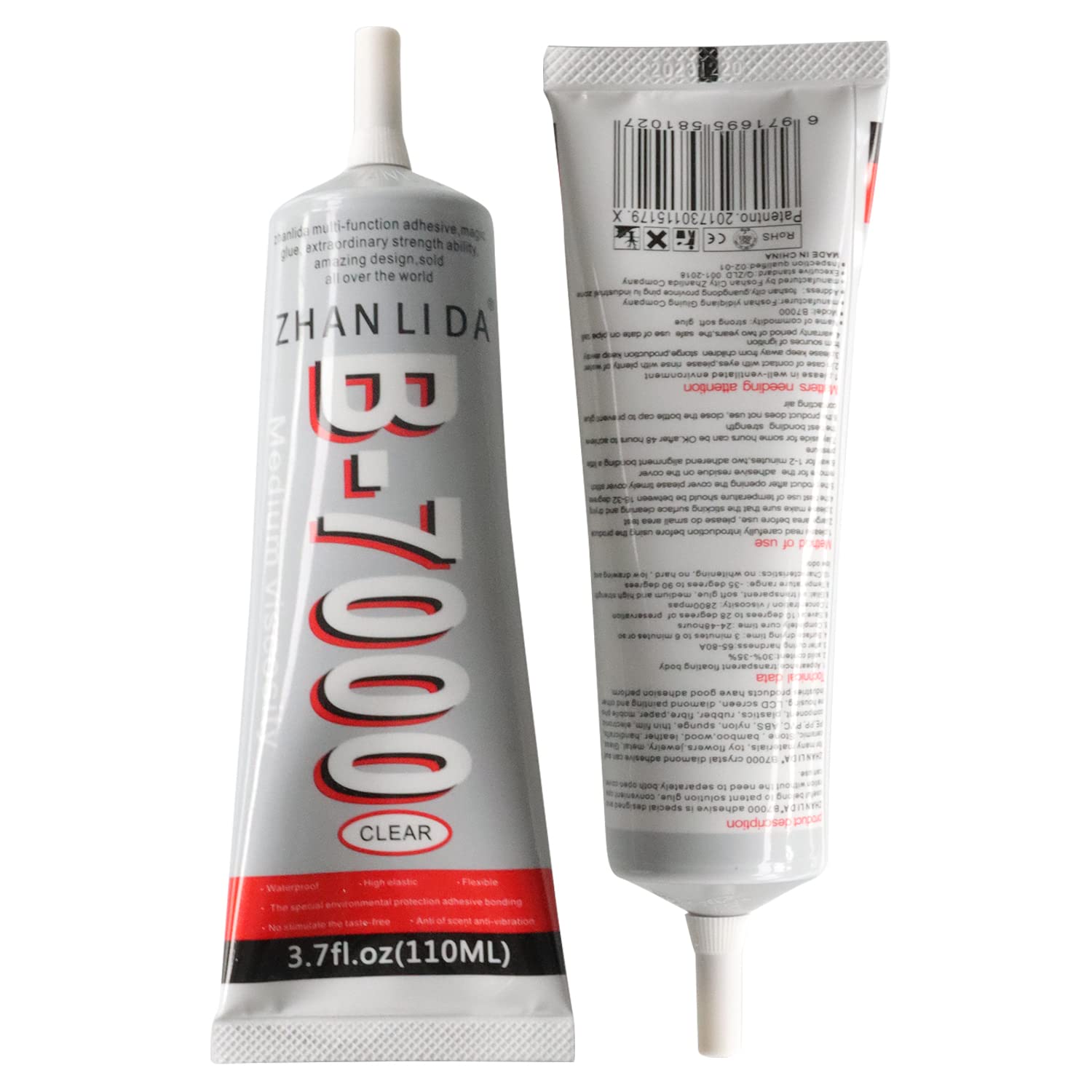B-7000 Glue 110ml [2025 Upgraded Version] - Strong Multi-Purpose Adhesive for Phone Repair, Shoe Fixing, DIY Crafts, Glass Manicure, Jewelry Making - Ideal for Home Repairs, Electronics, and Creative Projects