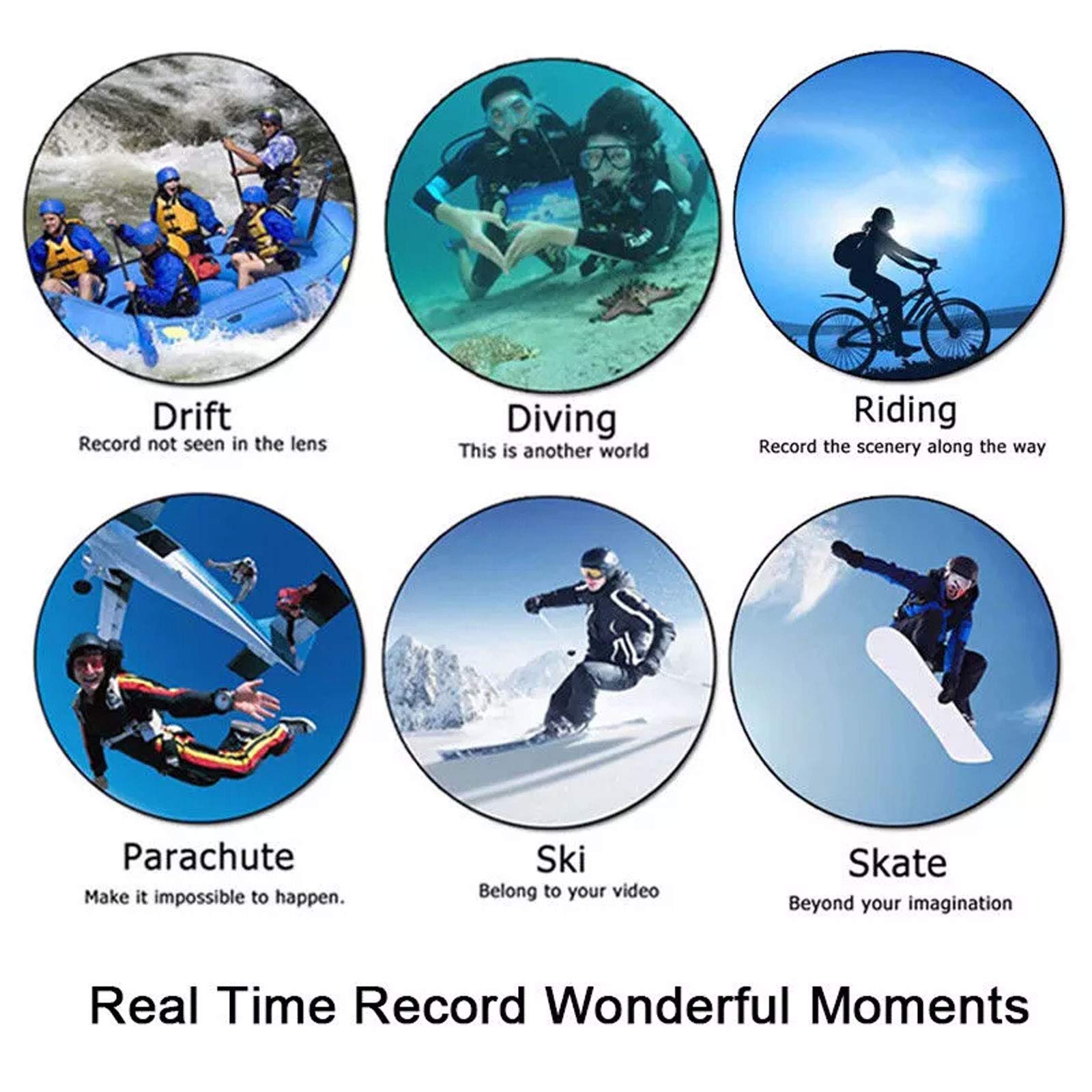 4K Waterproof Action Camera 20MP with WiFi & HDMI - 0℃ Outdoor Underwater Camera, 30M Waterproof, 2.4G Remote, Mounting Accessories - Perfect for Diving, Surfing, Skiing & Adventure Sports (Black)