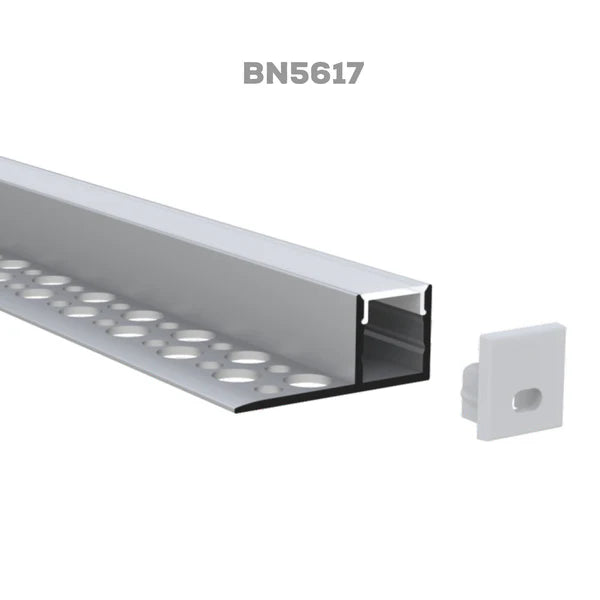 8 ft Aluminum LED Strip Light Channel - 10 Pack Surface Mount with End Caps for Home, Kitchen, and Office Lighting