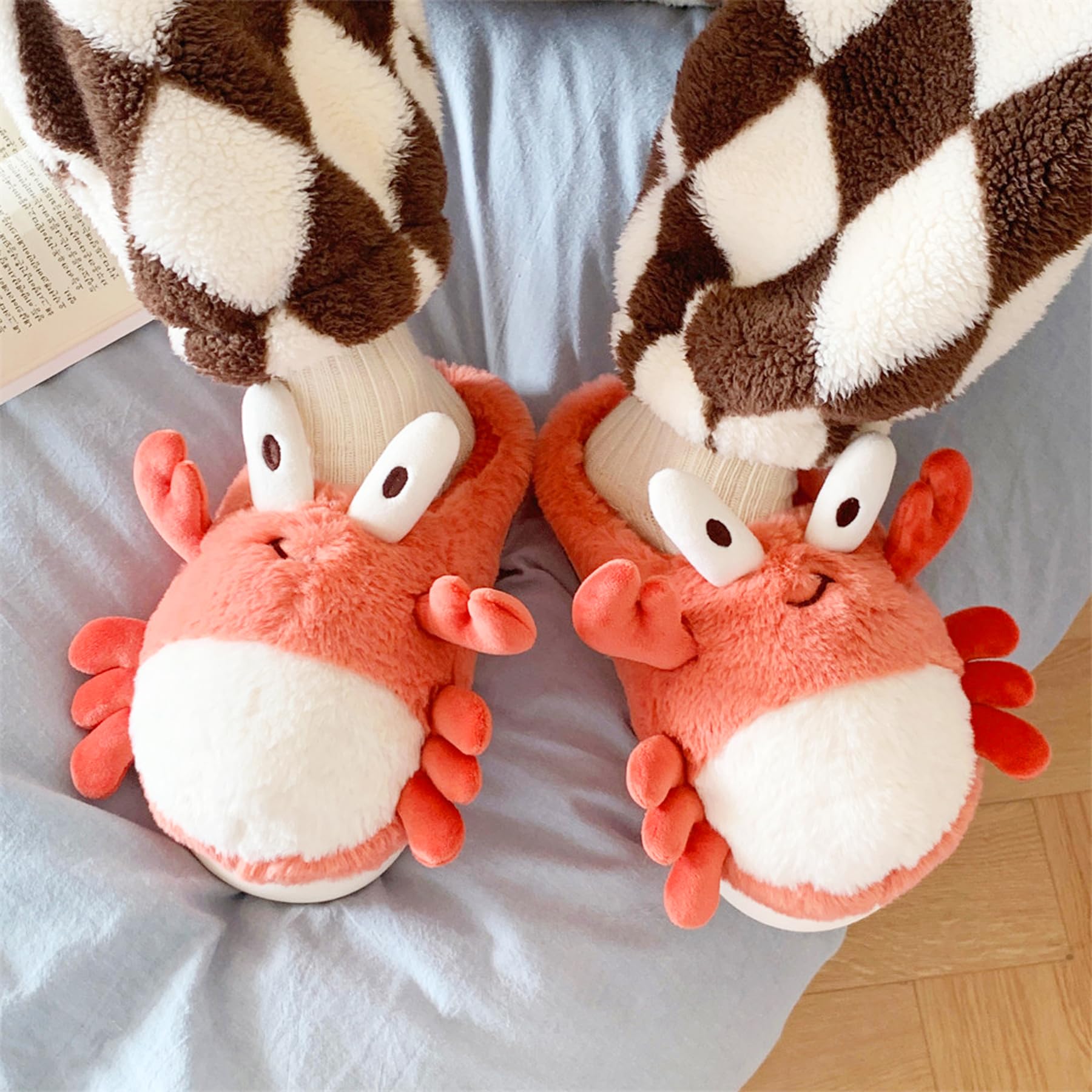 Women's Soft Fuzzy Animal Fleece Slippers - Warm Cozy Indoor House Shoes with Non-Slip Sole for Winter | Perfect for Relaxing at Home, Lounging & Keeping Feet Toasty