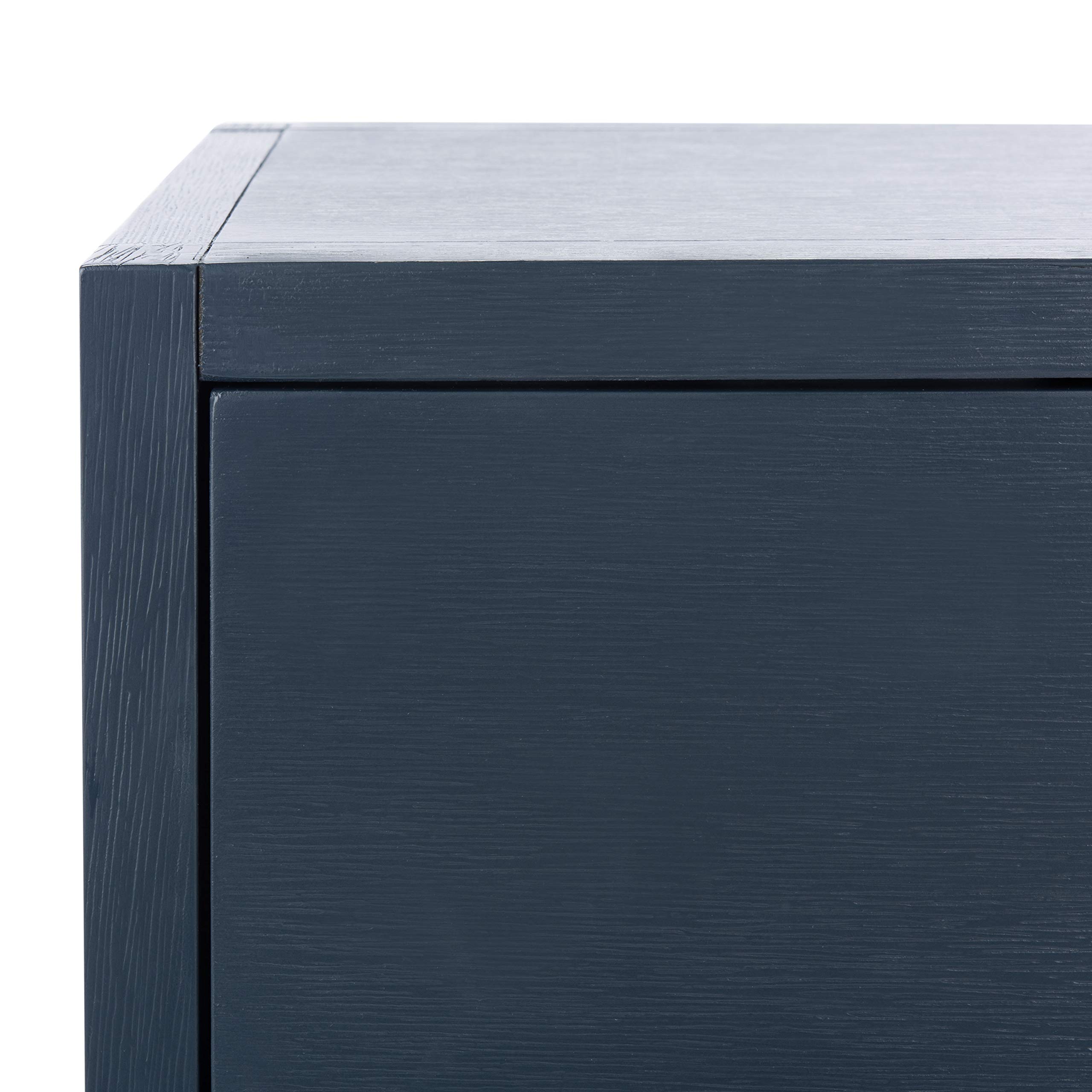 Safavieh Home Collection Yudi Navy and Gold 1-Drawer Nightstand - Modern Bedside Table for Bedroom, Living Room & Office - Compact Storage with Elegant Design