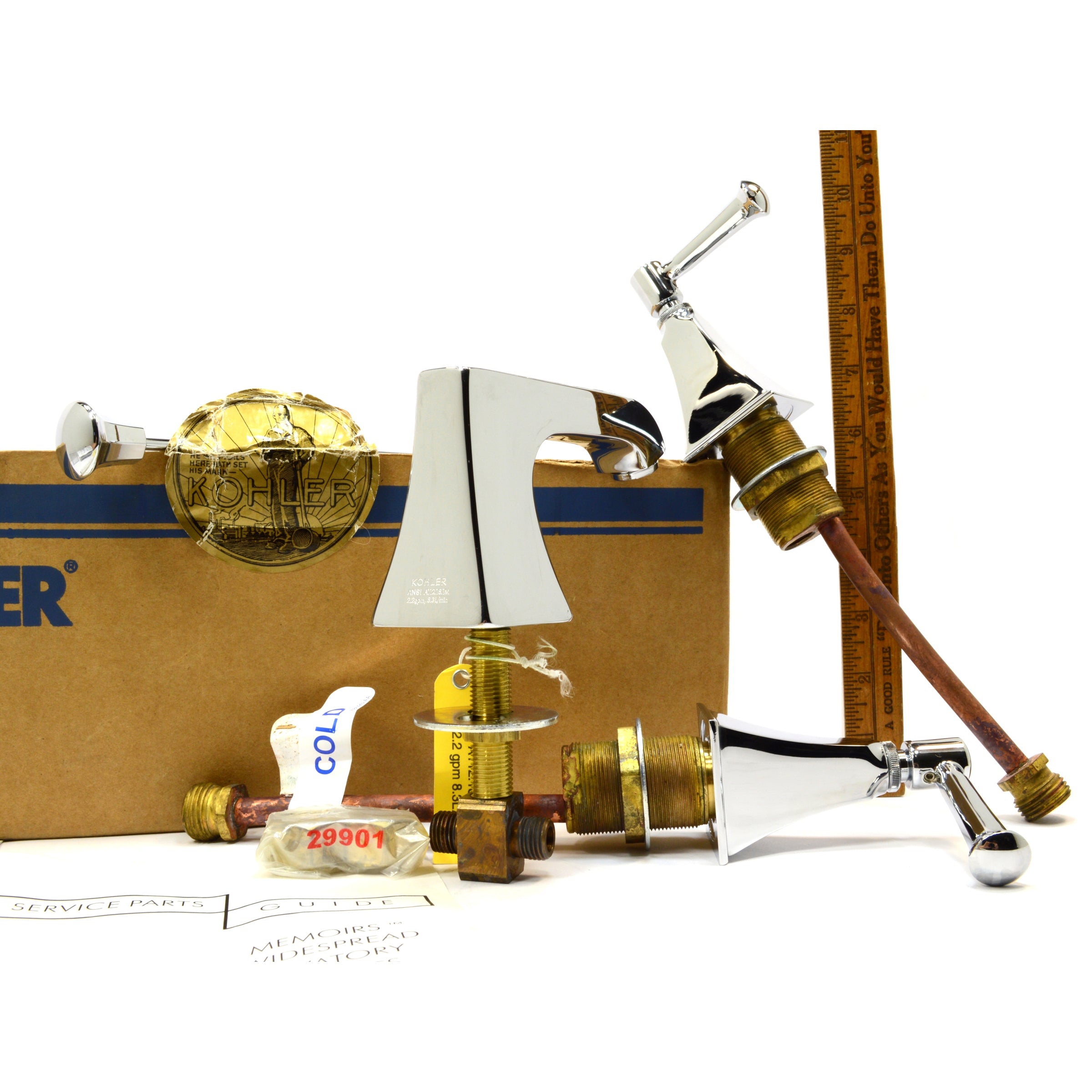 New in Box KOHLER MEMOIRS Widespread Lavatory Faucet 4