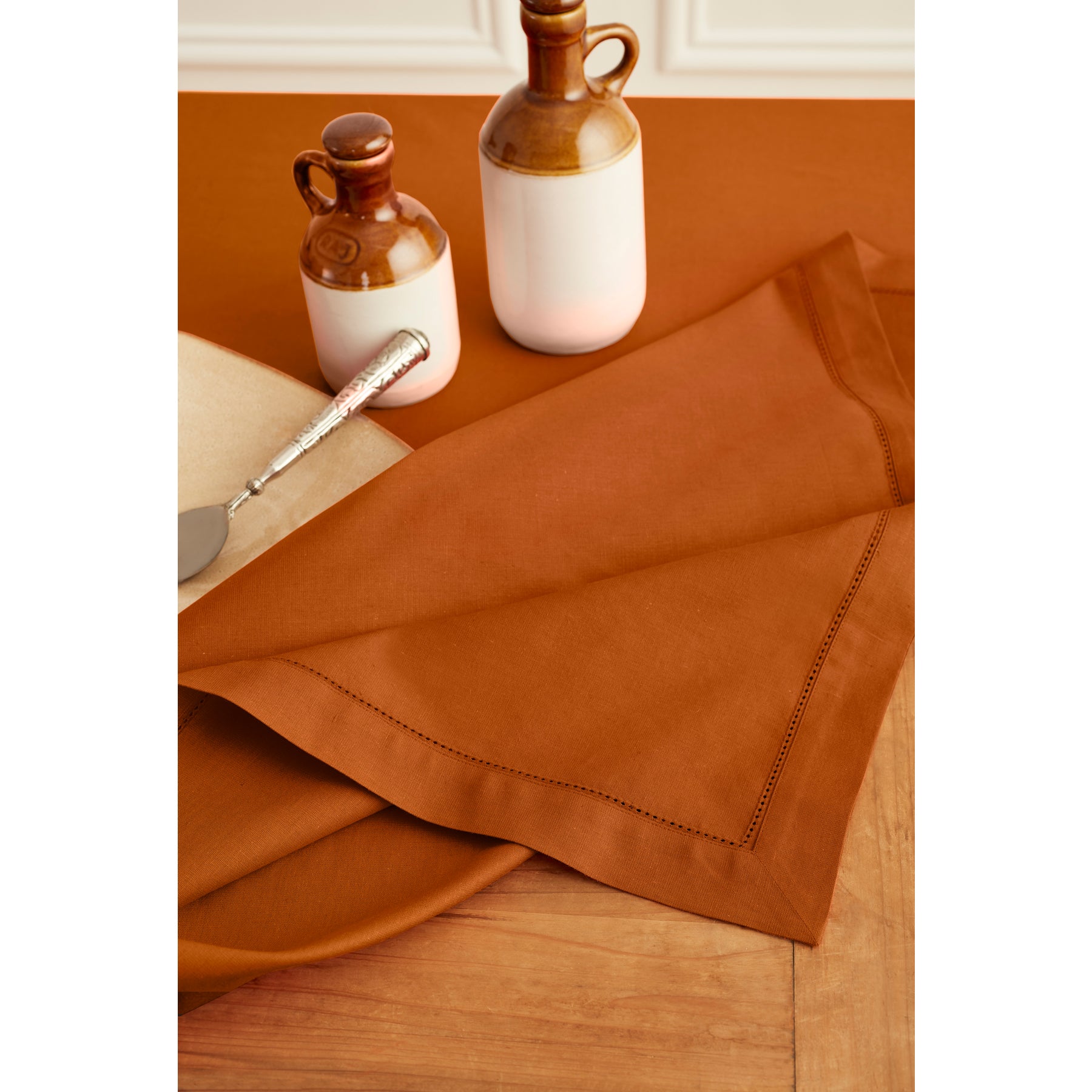 Premium Cotton Linen Hemstitch Tablecloth - Elegant Dining Table Cover for Home Decor, Parties & Special Occasions
