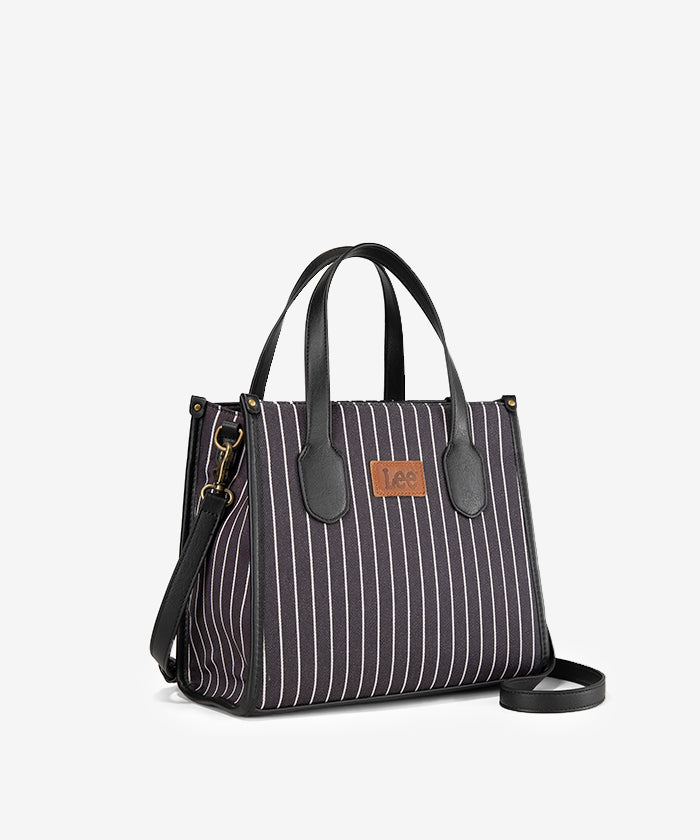 LEE Striped Canvas Tote Bag for Women - Durable & Stylish Large Shoulder Bag - Perfect for Shopping, Beach, Work & Travel Accessories