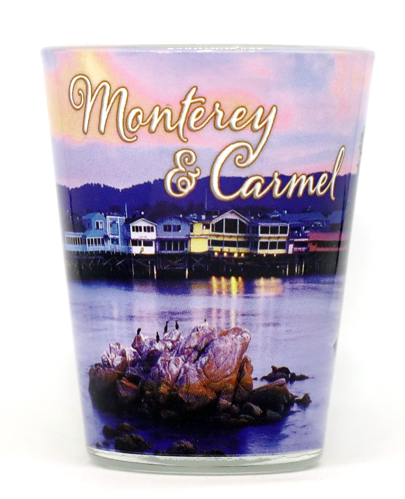 California Monterey-Carmel Photo Collage Shot Glass - Perfect for Souvenirs, Gifts & Party Favors