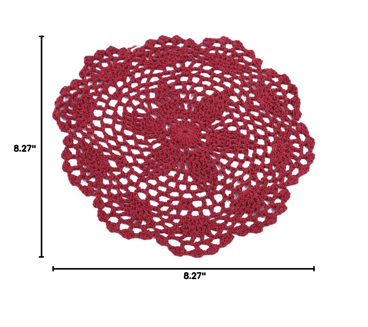 Handmade Oval Crochet Cotton Lace Coasters Set - Elegant Table Placemats for Home, Kitchen, Sofa & Mug Decor - Perfect for Tea Parties, Coffee Time and Dining Table Protection