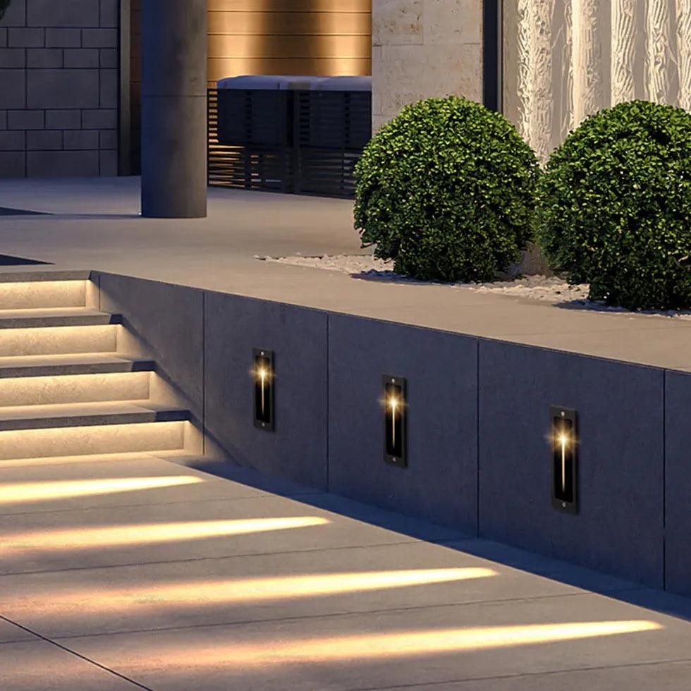 Energy-Efficient Slim LED Step Sensor Brick Lights - Outdoor Pathway Lighting for Garden, Stairs, and Walkway Safety