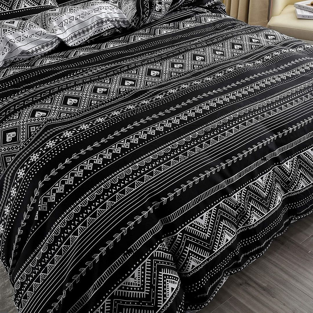 Hugo Reversible King Size Duvet Cover Set - Soft & Breathable Bedding for All Seasons | Perfect for Master Bedroom, Guest Room & Hotel Use