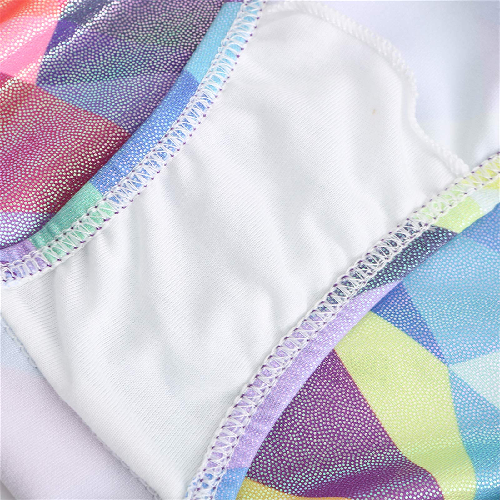 Girls Gymnastics Leotard - Ballet Dance Tank Top with Geometric Metallic Design | Perfect for Ballet Class, Dance Competition & Gymnastics Practice