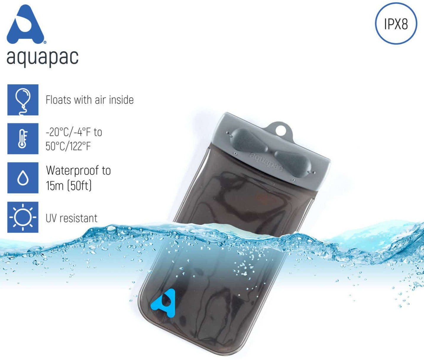 AquaPac KeyMaster Waterproof Key and Card Holder - Secure Travel Essentials for Outdoor Adventures, Swimming, and Daily Commute