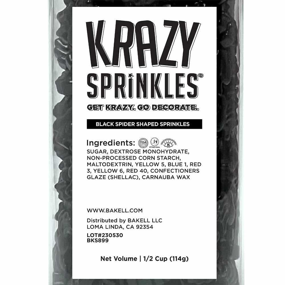 Black Spider-Shaped Sprinkles for Halloween Baking - Edible Cake Decorations for Cookies, Cupcakes, and Spooky Party Treats