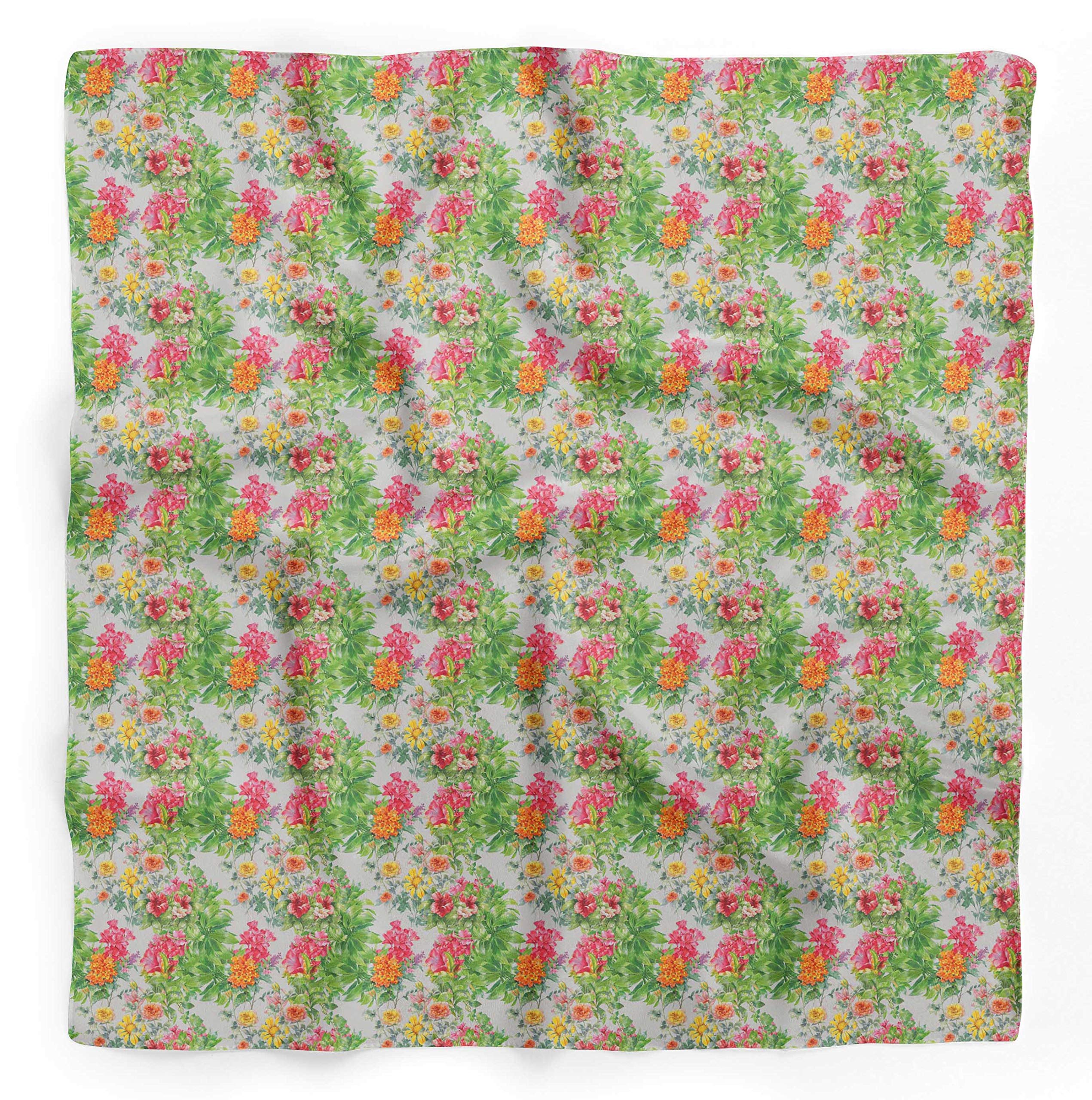 Bimba Printed Pure Silk Scarf - Luxury Hair Neck & Head Wrap Bandana for Women | Perfect for Travel, Weddings & Fashion Accessories