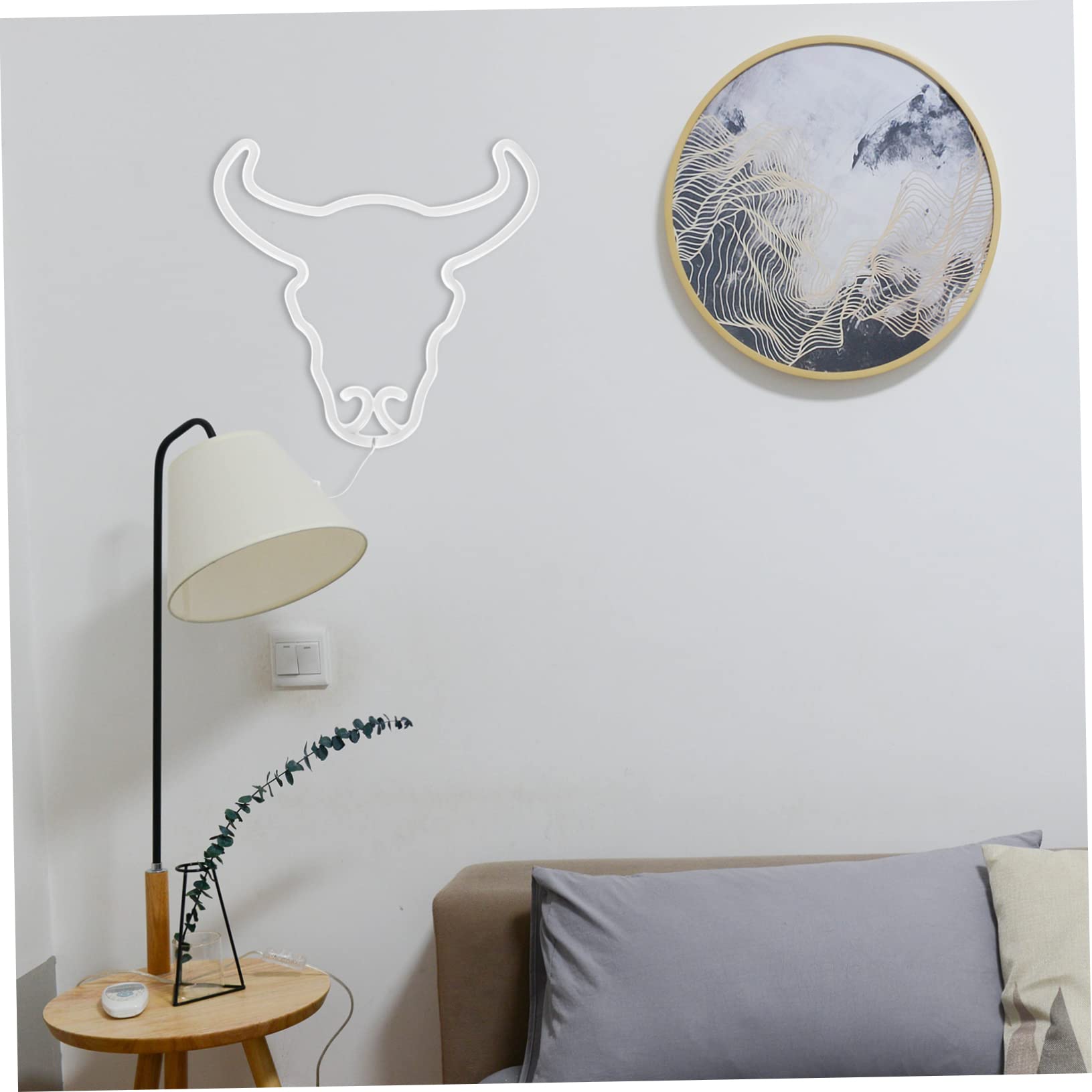 ETHZZLE Cow Head Neon Light - LED Wall Decor for Home, Party & Room Aesthetic - Unique Gift for Housewarming, Birthday & Bar Decor