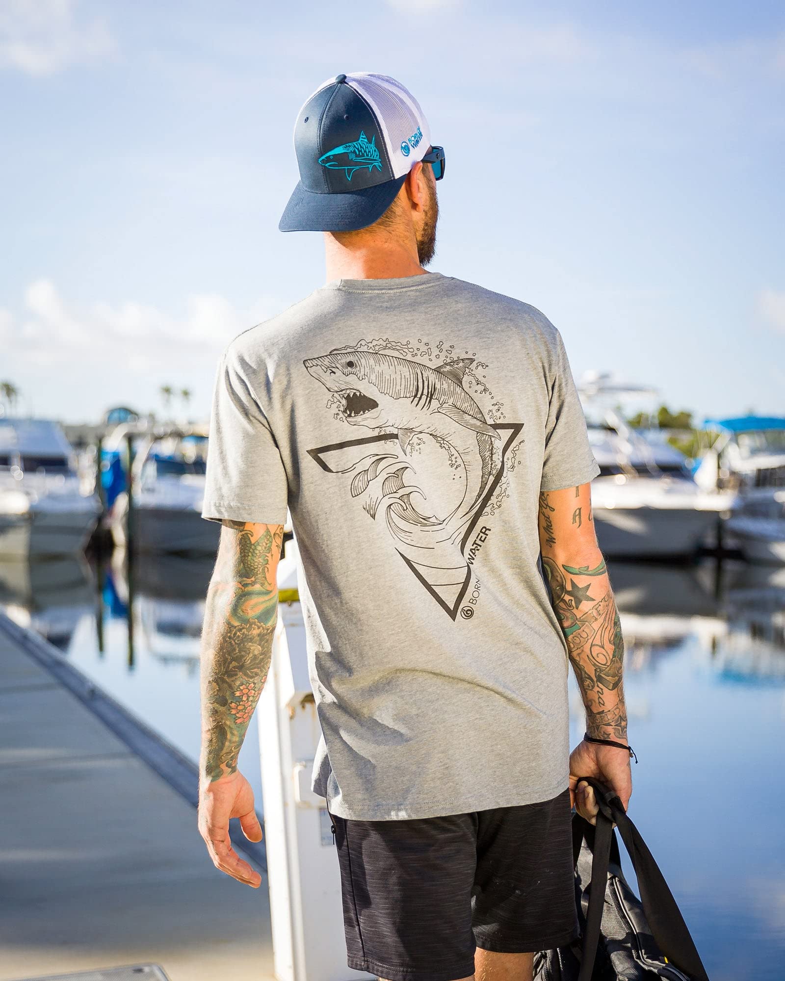 Men's Lobster Scuba Diving T-Shirt - Short Sleeve Fishing & Spearfishing Shirt for Boating, Beach, and Outdoor Water Sports